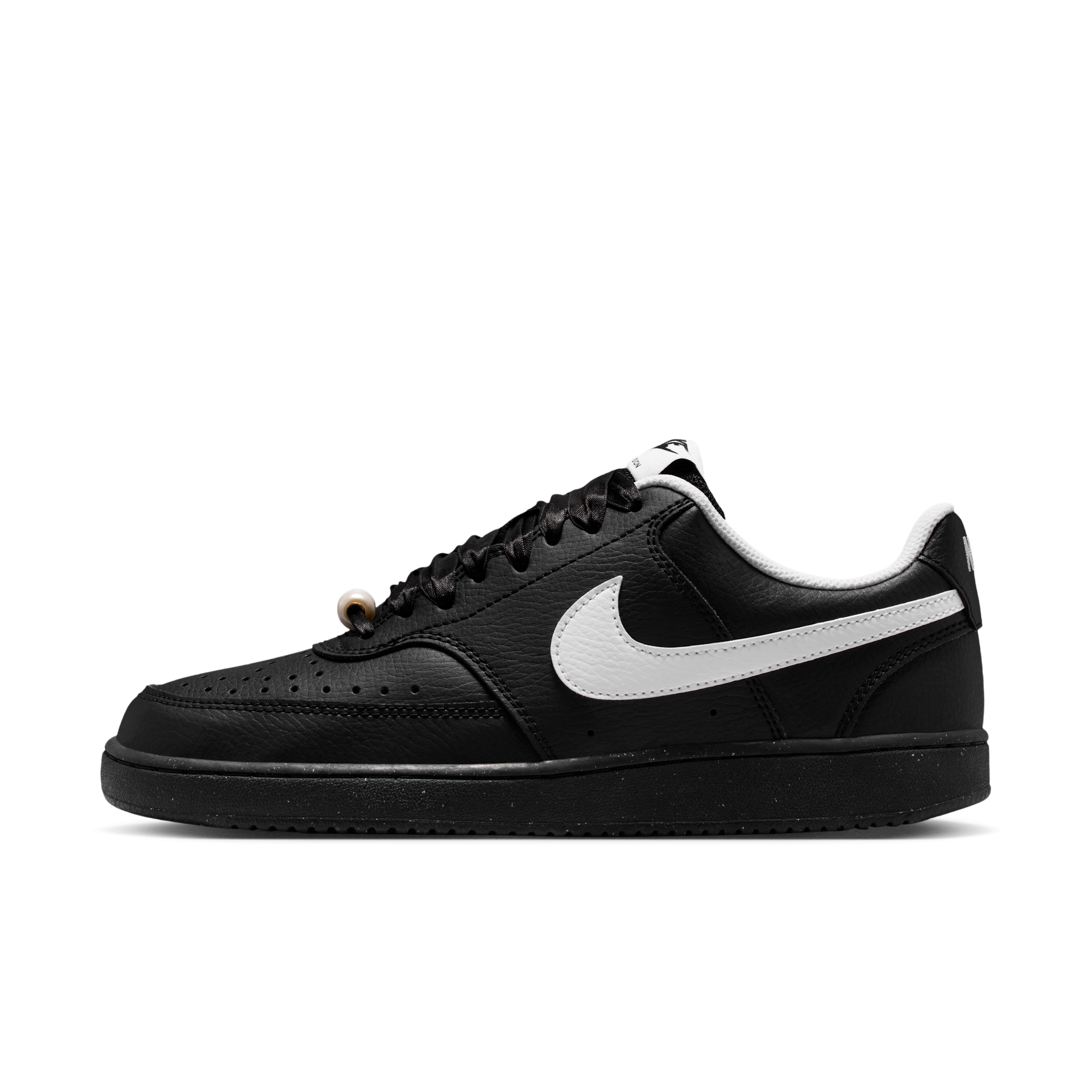 Nike Court Vision Low damessneaker zwart