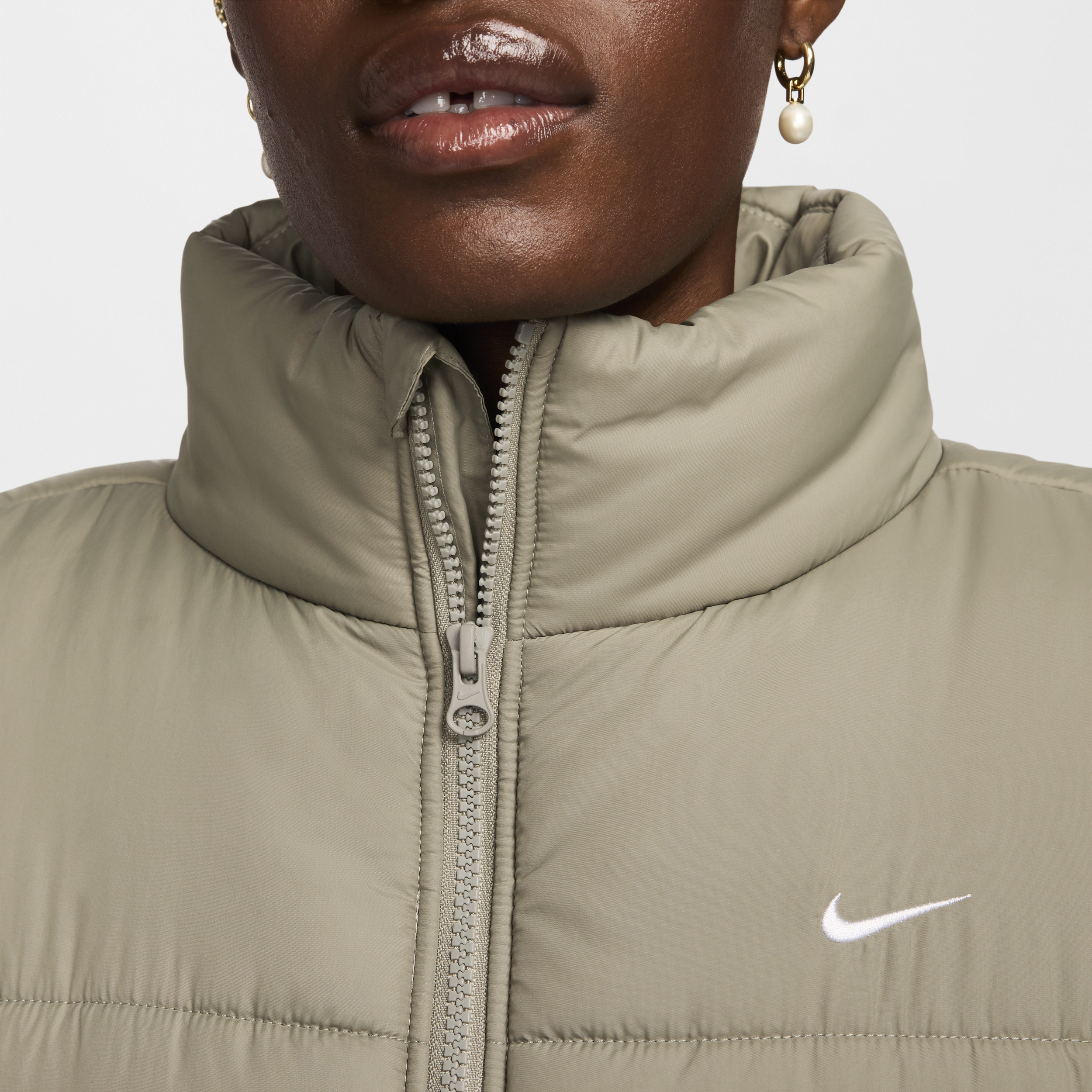 Veste sans manches ample Therma-FIT Nike Sportswear Classic Puffer pour femme - Vert