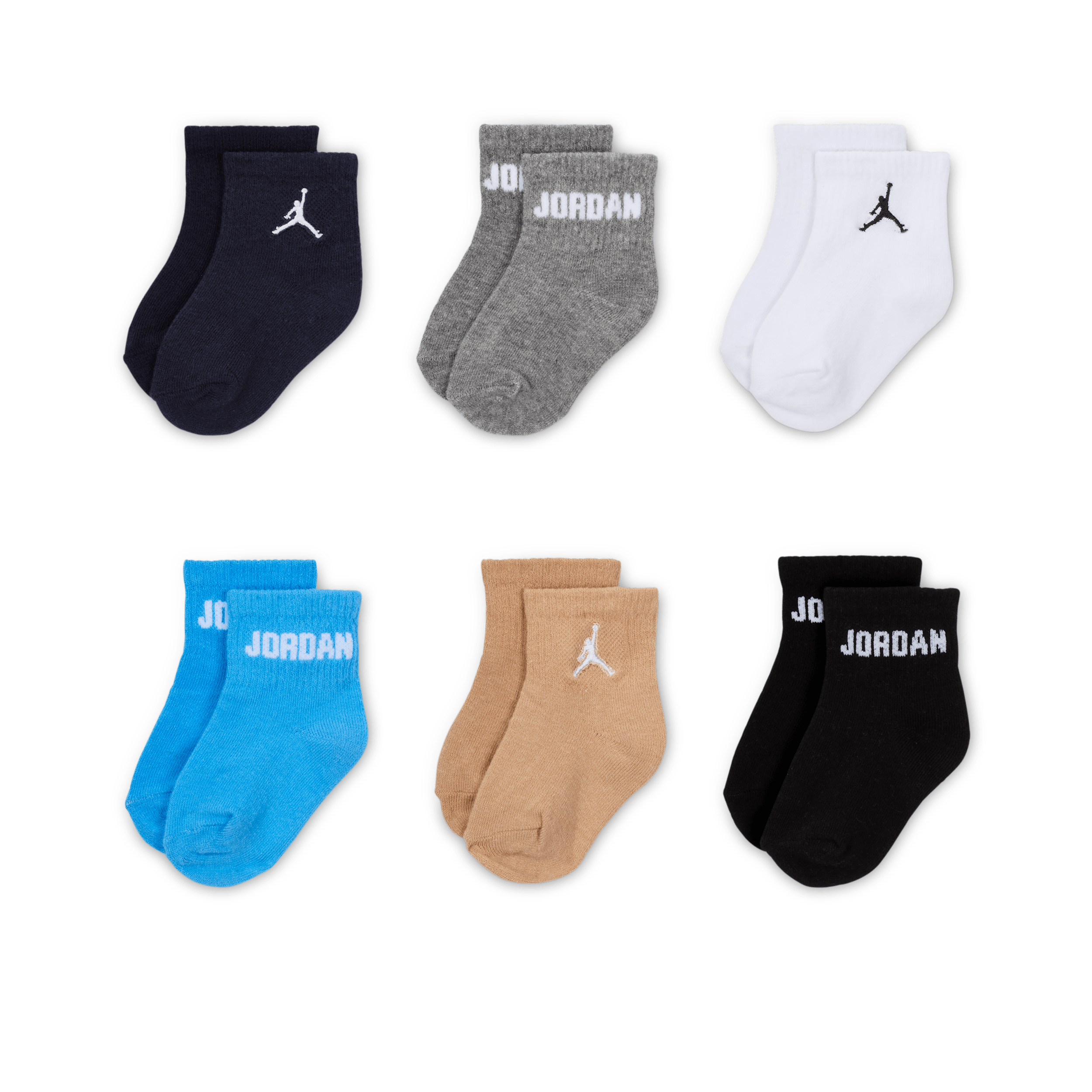 Socquettes Jordan Everyday Essentials pour bébé (12 - 24 mois) et tout-petit (6 paires) - Bleu