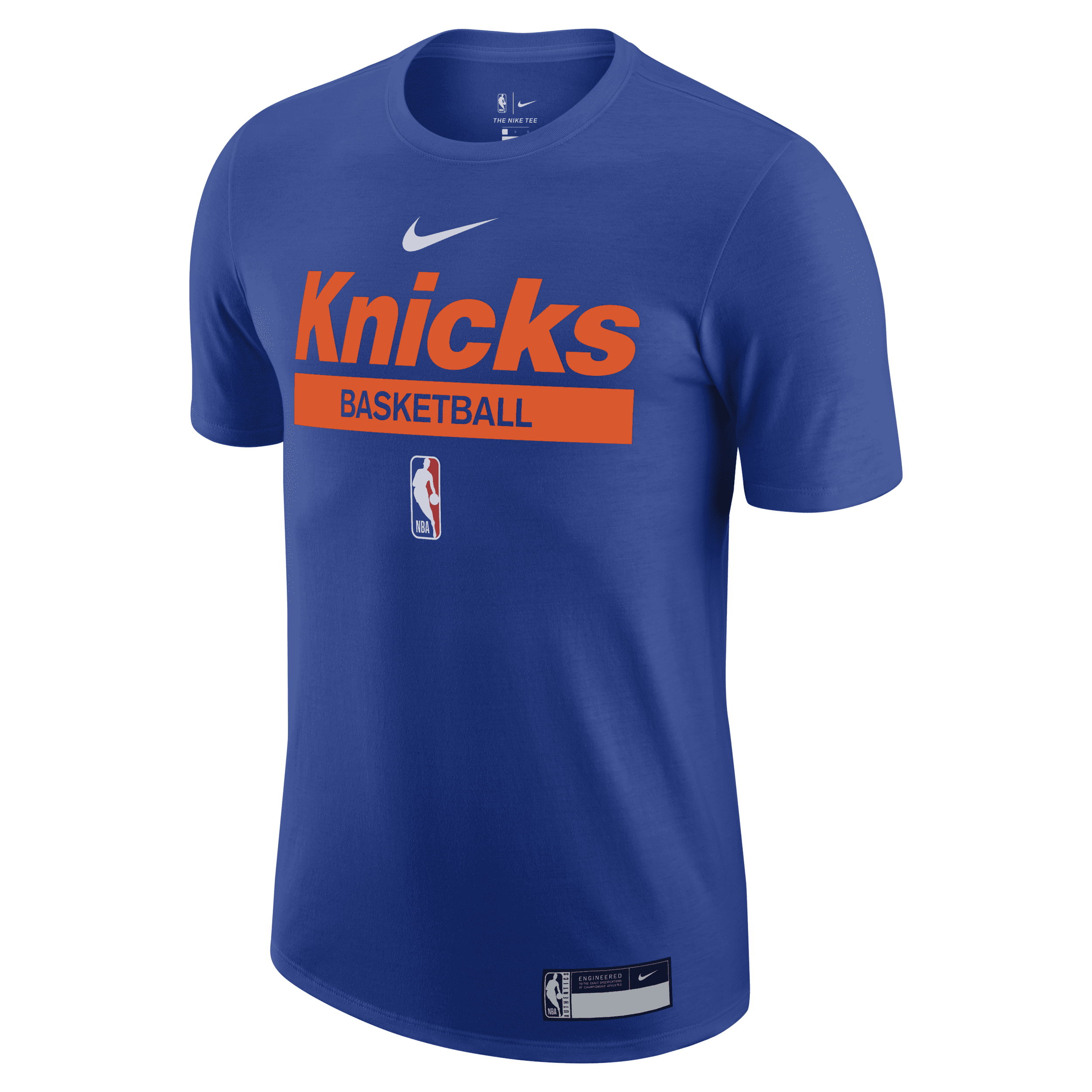 T-shirt męski do ćwiczeń Nike Dri-FIT NBA New York Knicks - Niebieski