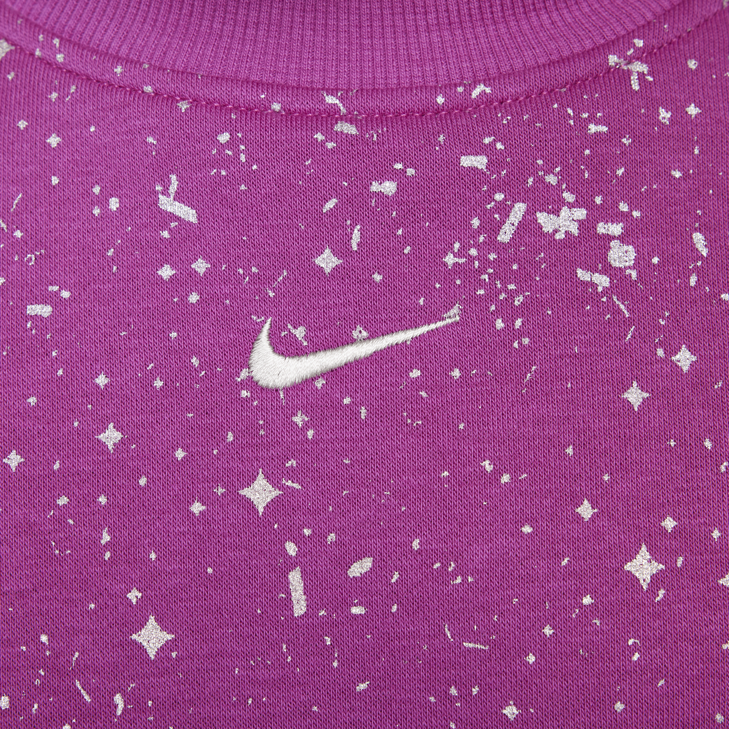 Sweat à col ras-du-cou Nike Sportswear Club Fleece pour ado (fille) - Pourpre