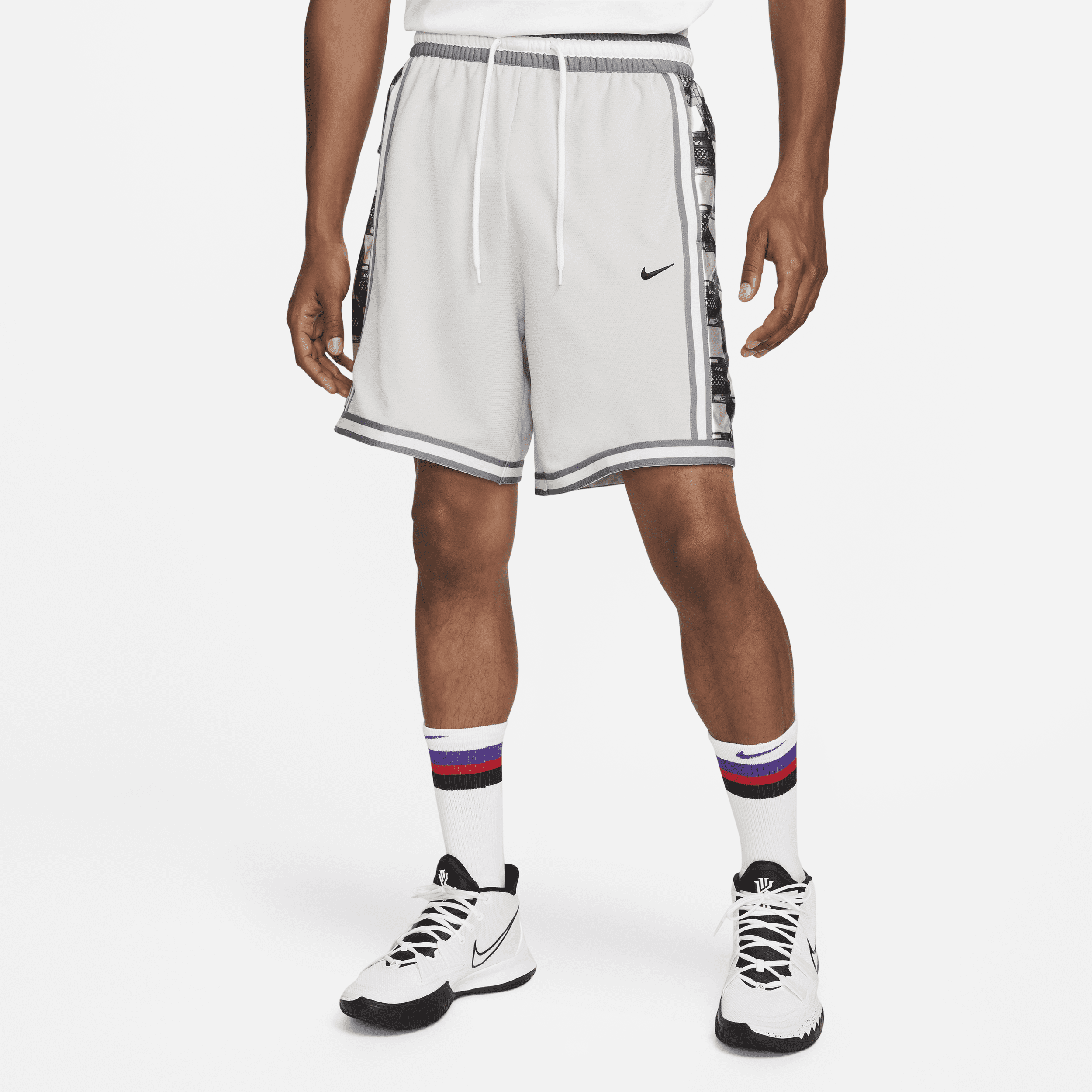 Męskie spodenki do koszykówki 20,5 cm Nike Dri-FIT DNA+ - Szary