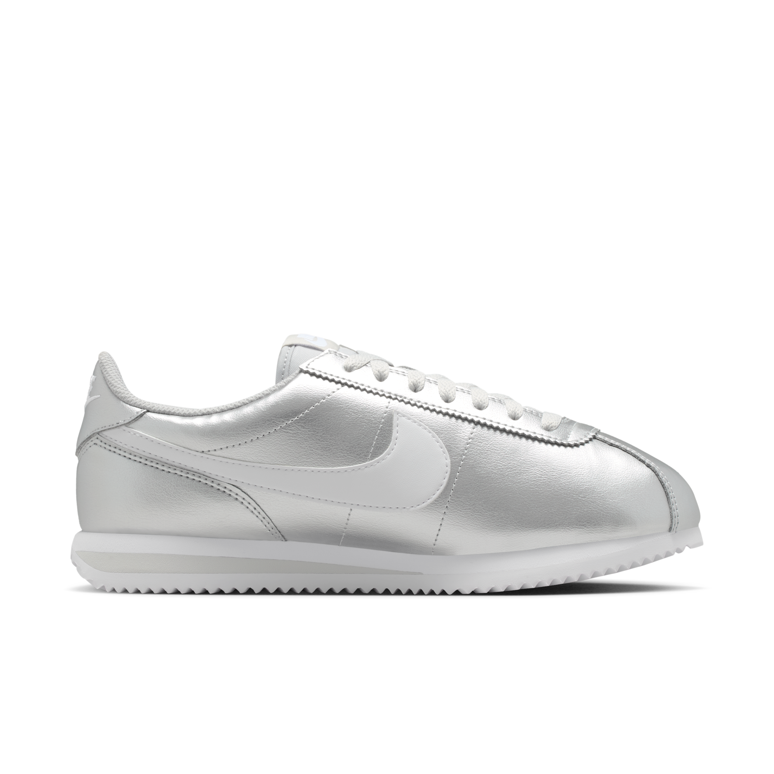 Women Women's Cortez Metallic Silver/White-Grey Fog Sneakers 10 Metallic Silver/White-Grey Fog - IR0042-001