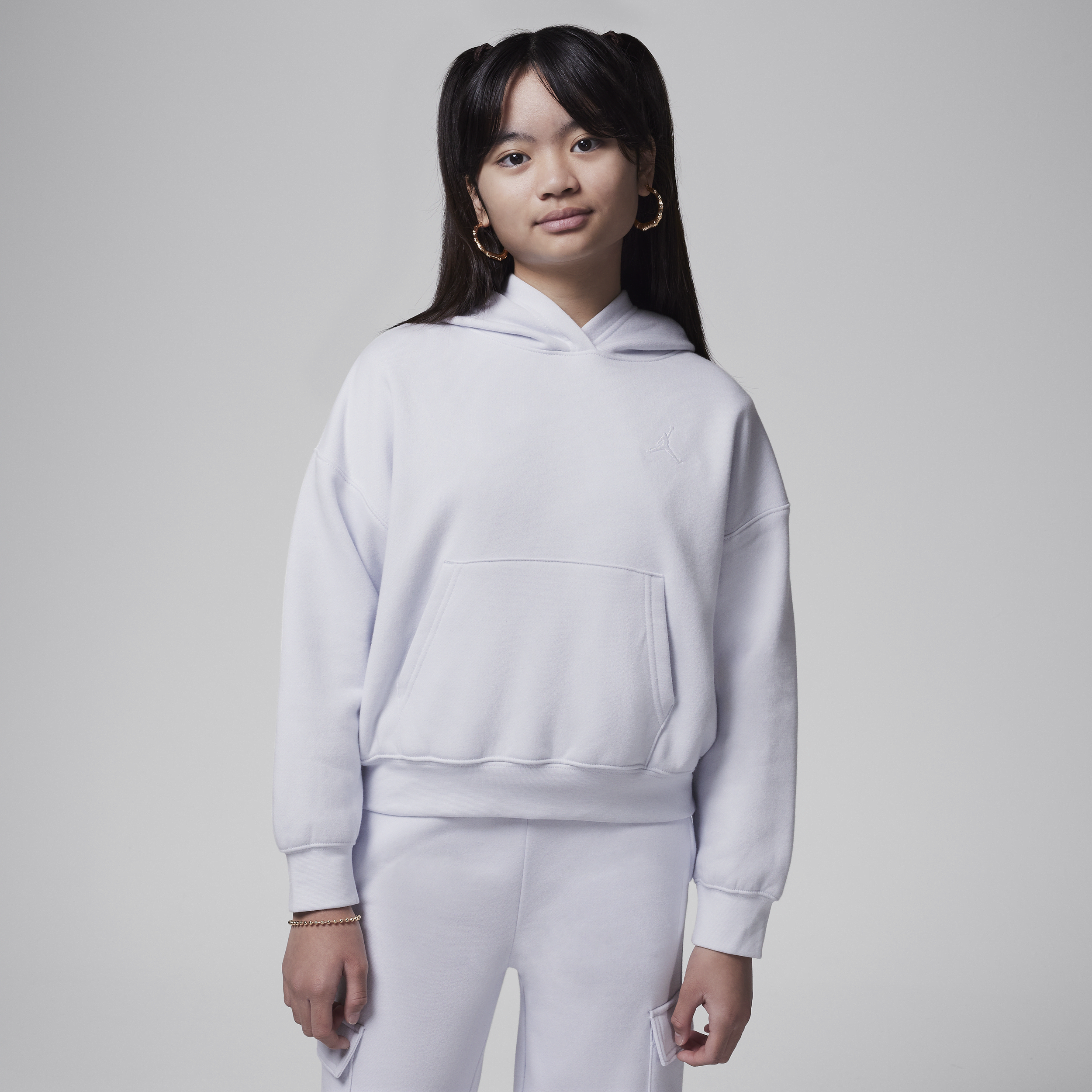 Sweat à capuche Jordan Brooklyn Essentials pour ado - Gris