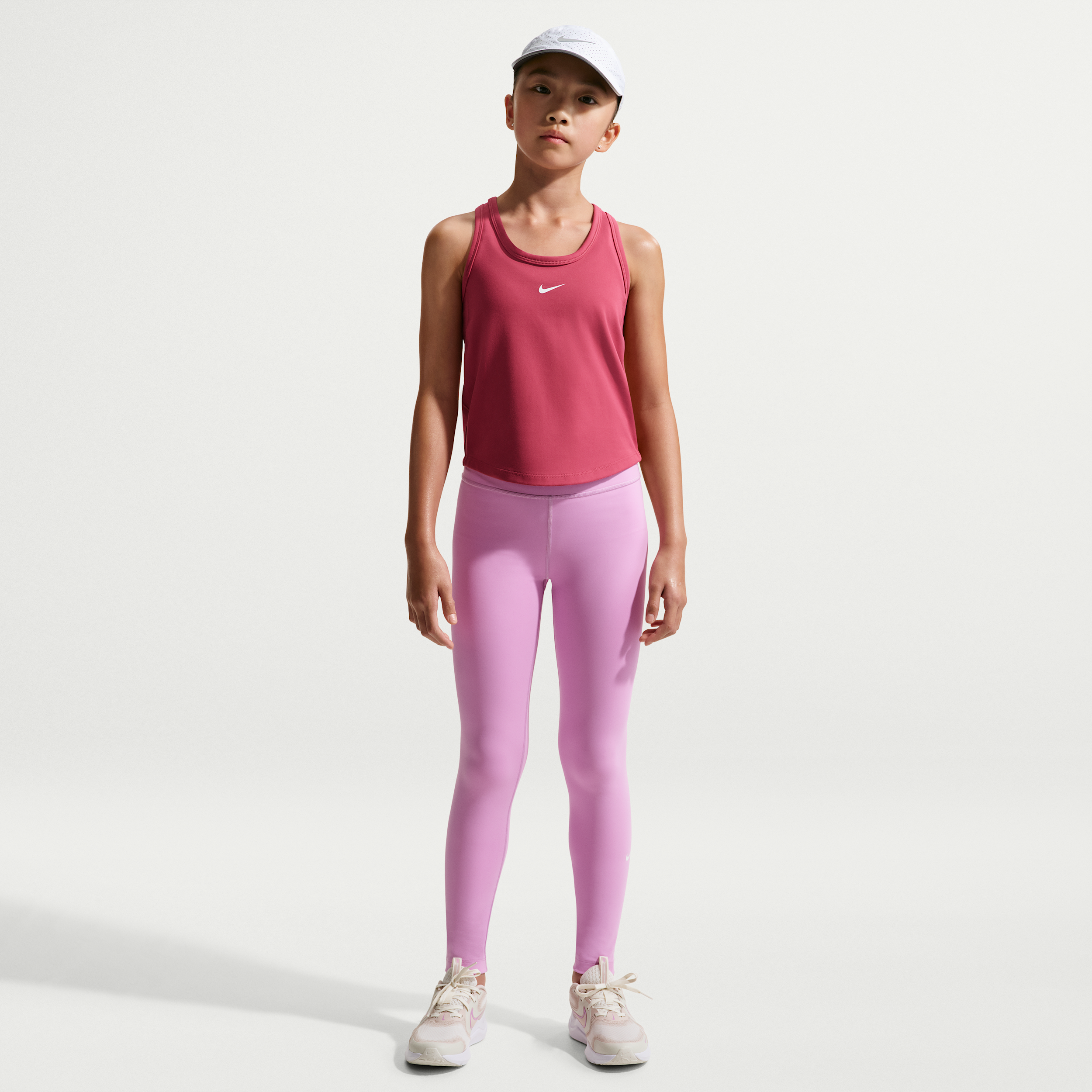 Nike One Older Kids (Girls) Dri-FIT High-Waisted Leggings - Purple