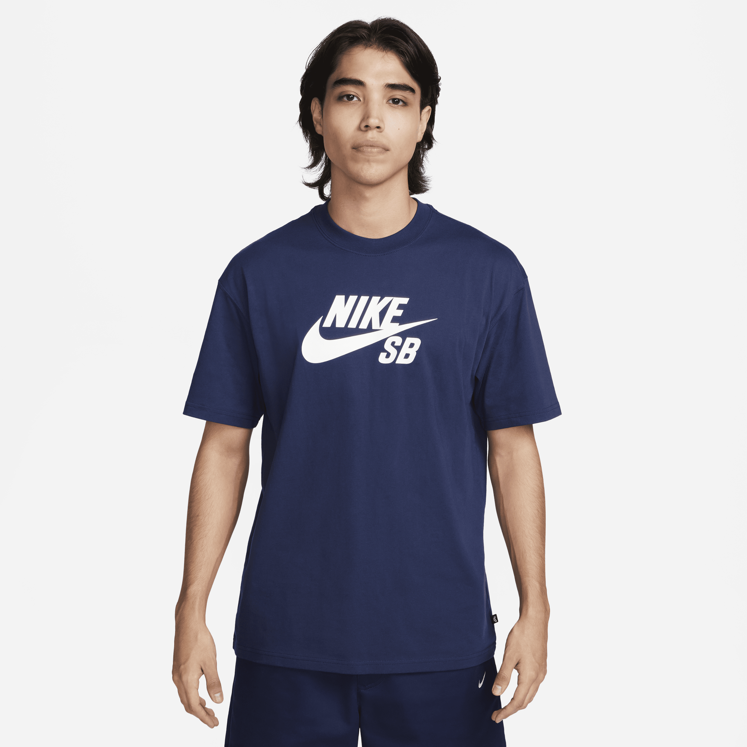 Nike SB Skateshirt met logo voor heren Blauw