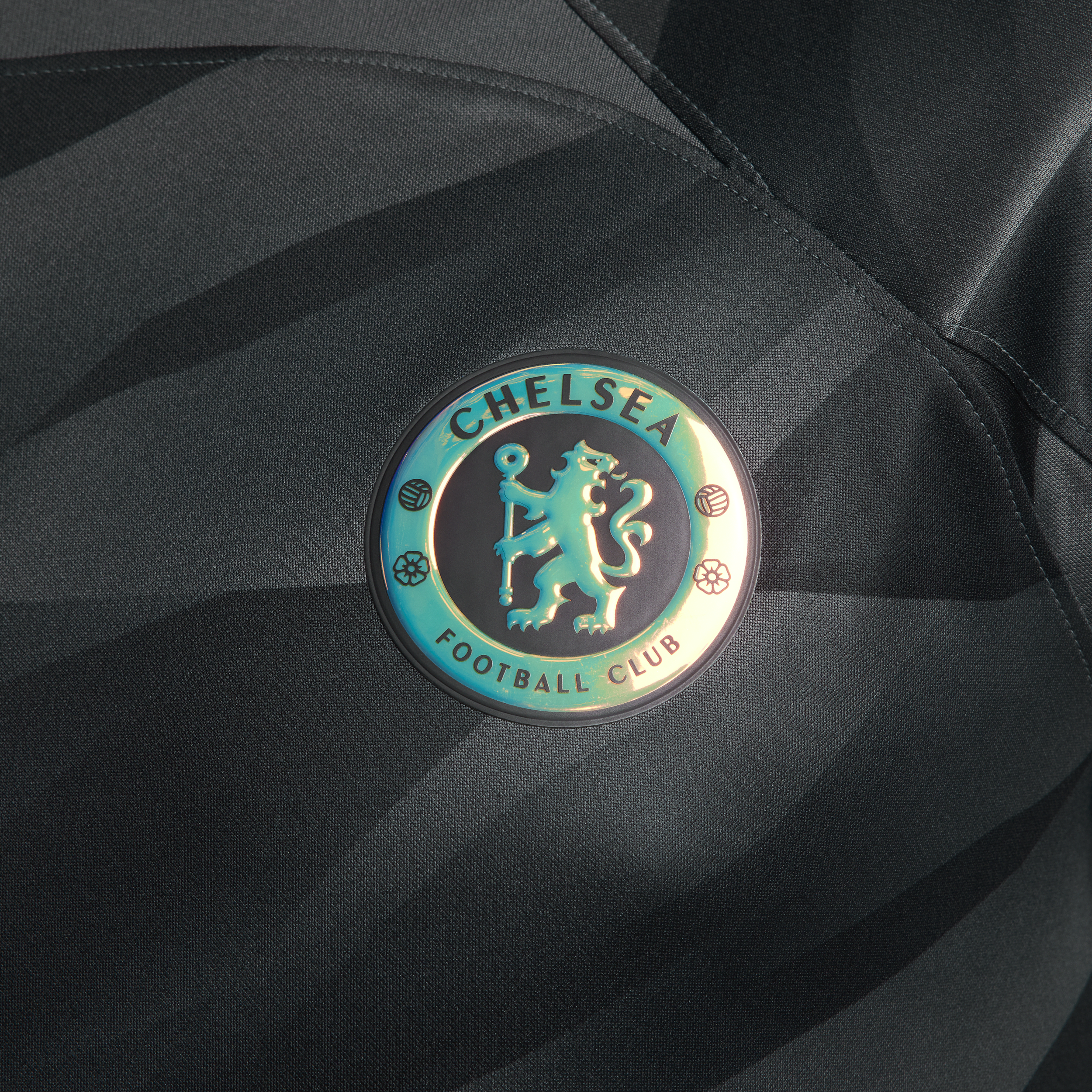 Nike Chelsea 2023 24 Stadium Goalkeeper Dri-FIT voetbalshirt met korte mouwen voor heren Grijs