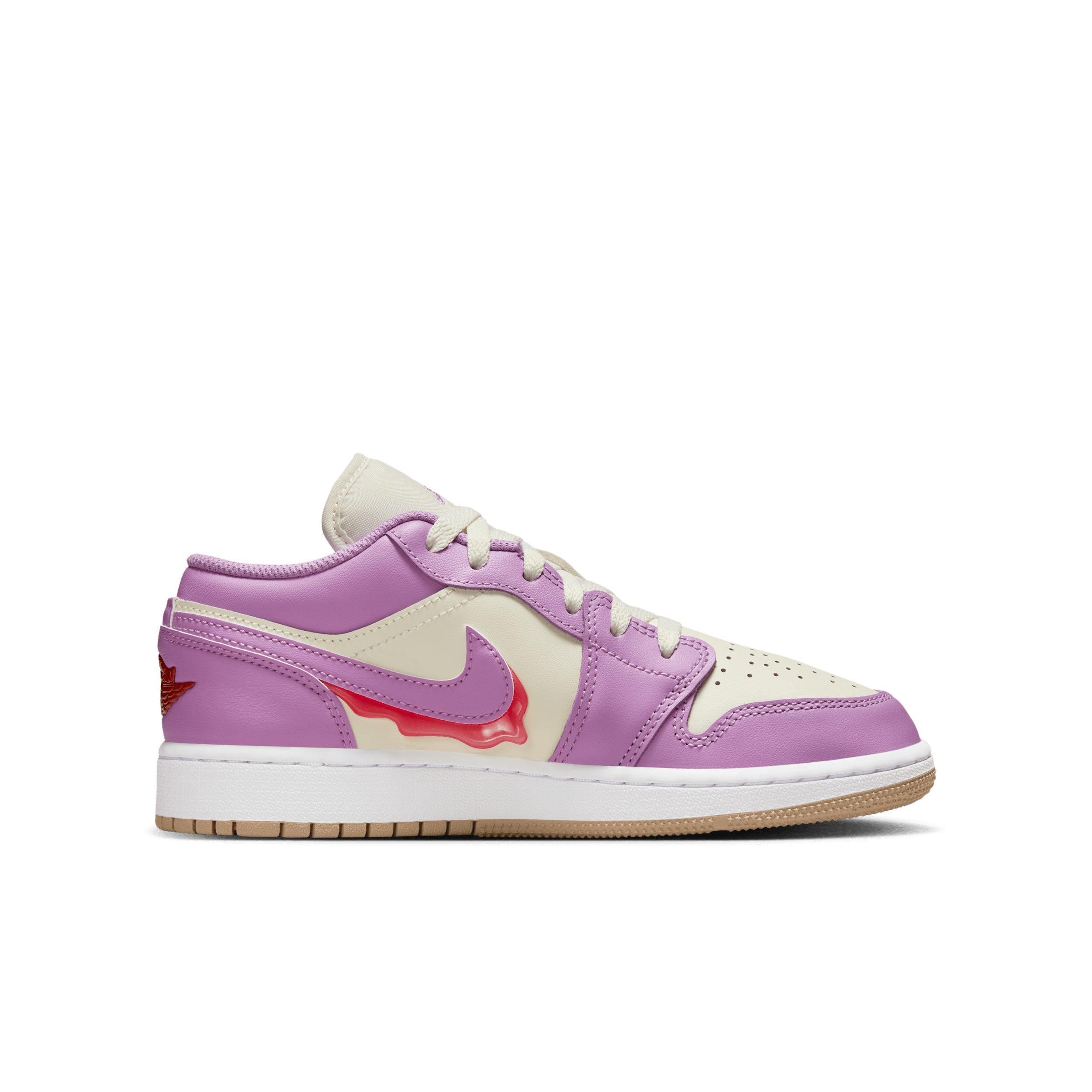 Thumbnail - Air Jordan 1 Low SE Schuh (ältere Kinder) - Lila