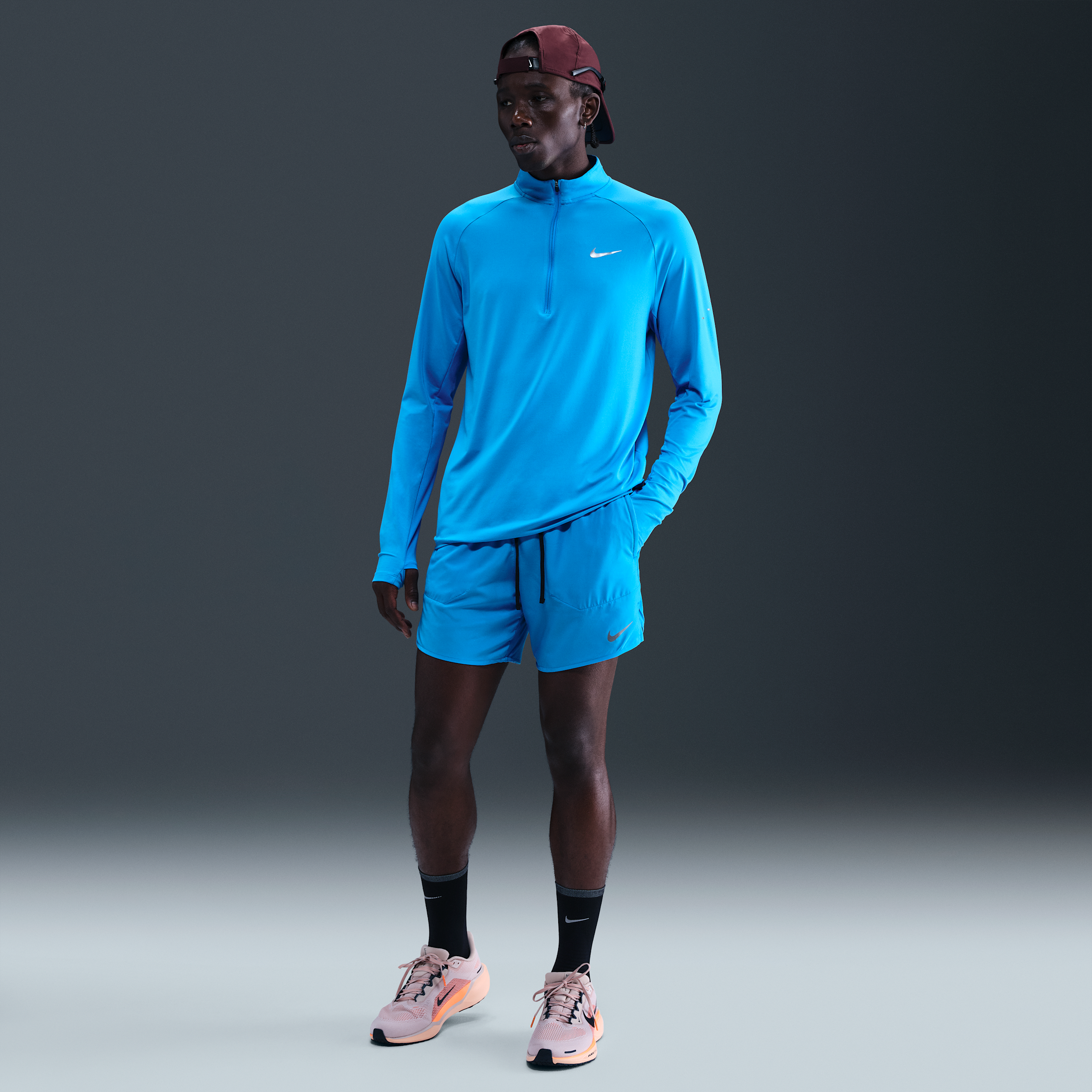 Thumbnail - Nike Stride Dri-FIT-Laufshorts mit Futter für Herren (ca. 18 cm) - Blau