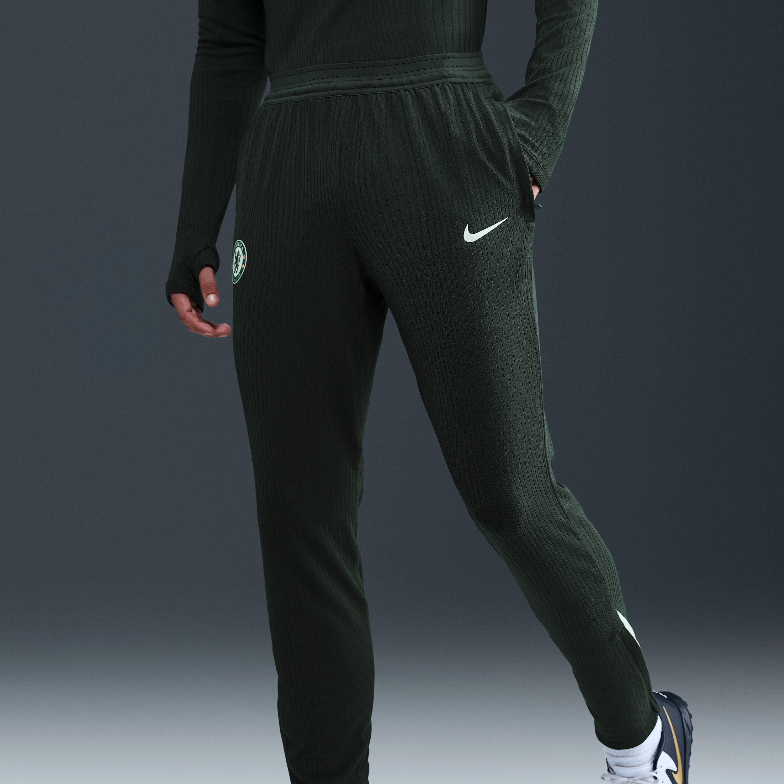 Thumbnail - FC Chelsea Strike Elite Nike Dri-FIT ADV Strick-Fußballhose (Herren) - Grün