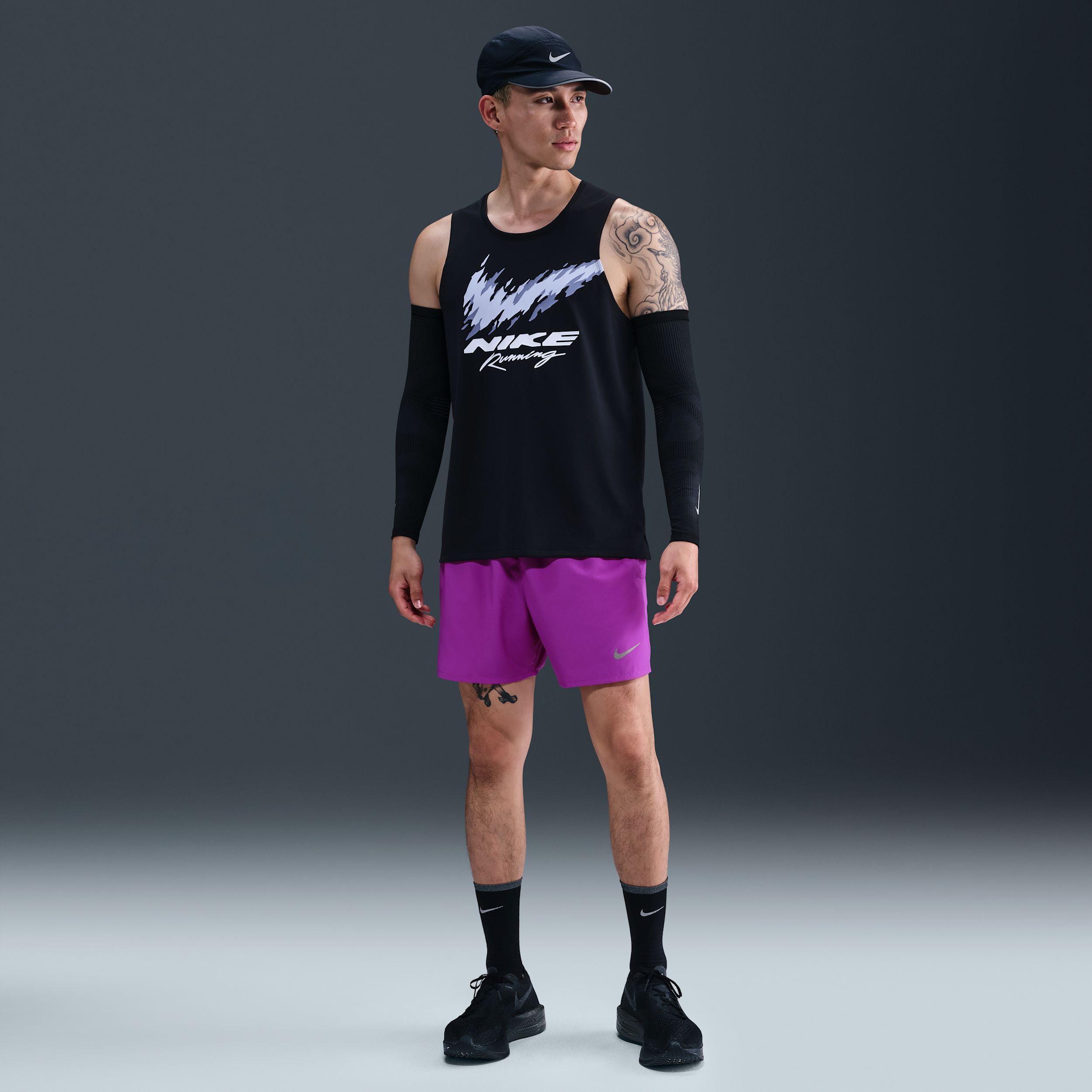 Thumbnail - Nike Challenger Dri-FIT-Laufshorts mit Futter für Herren (ca. 12,5 cm) - Lila