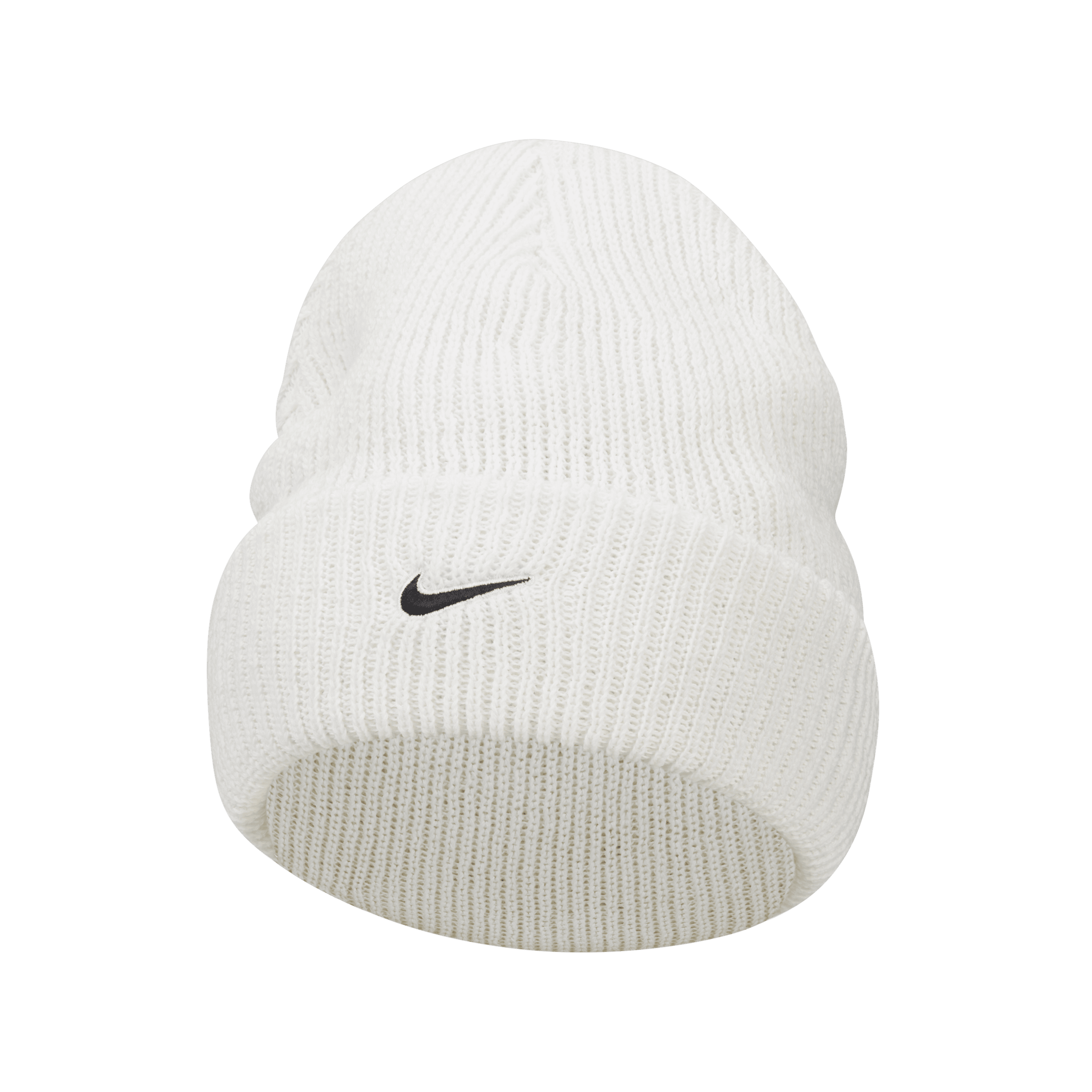 Nike Peak Swoosh beanie met hoge omslag Wit
