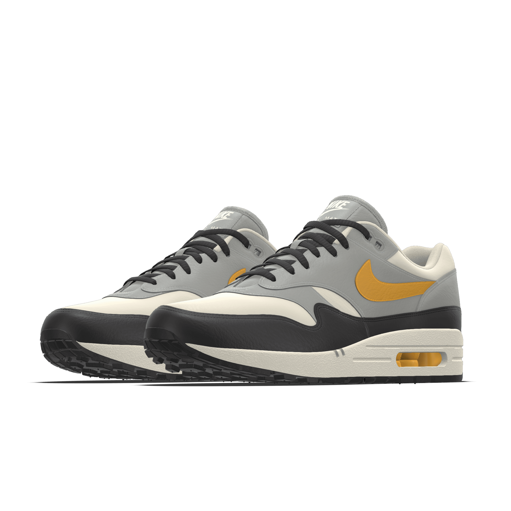 Chaussures personnalisables Nike Air Max 1 By You pour Homme - Gris - 2035800128