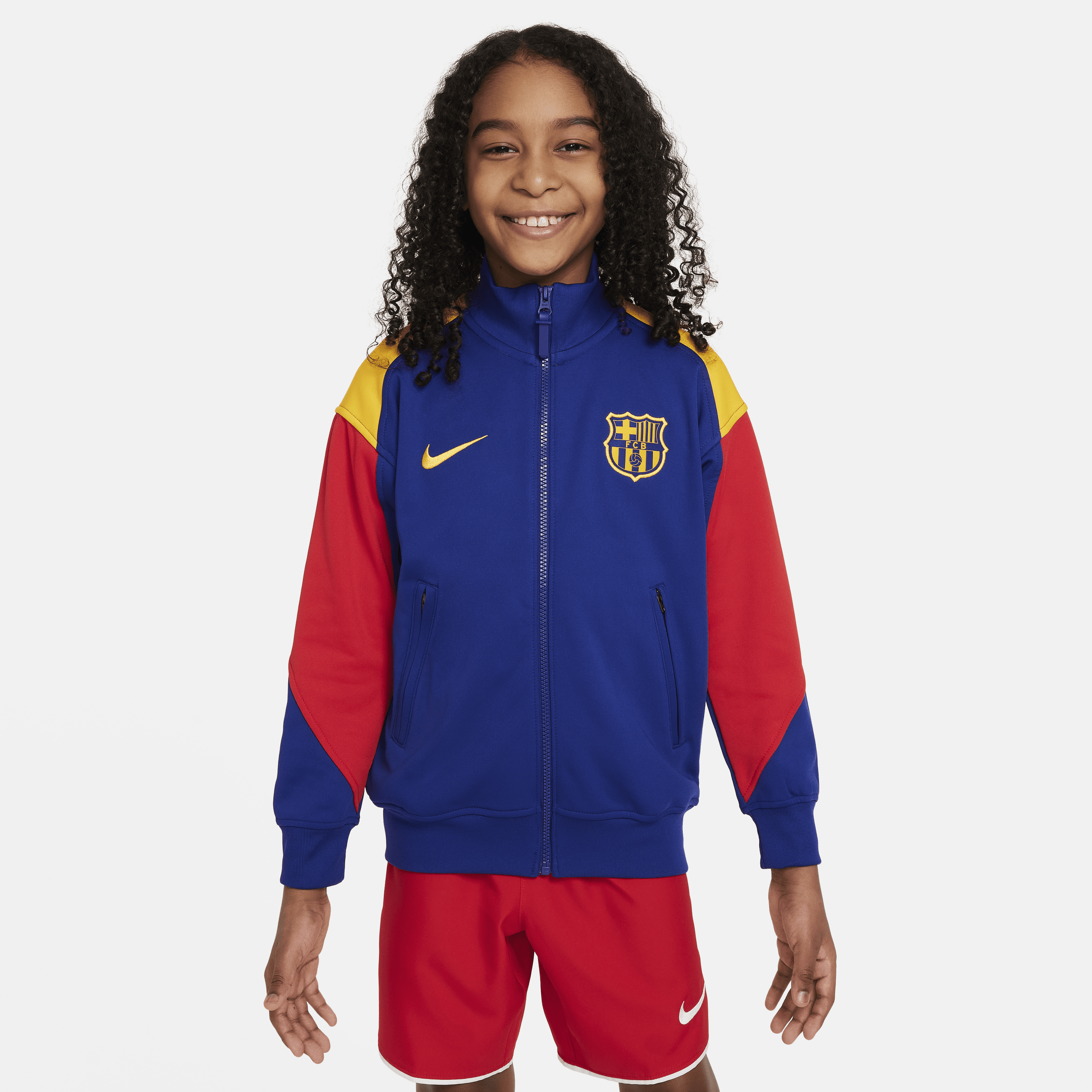 Nike FC Barcelona Academy Pro Derde  Dri-FIT knit voetbaljack voor kids - Blauw