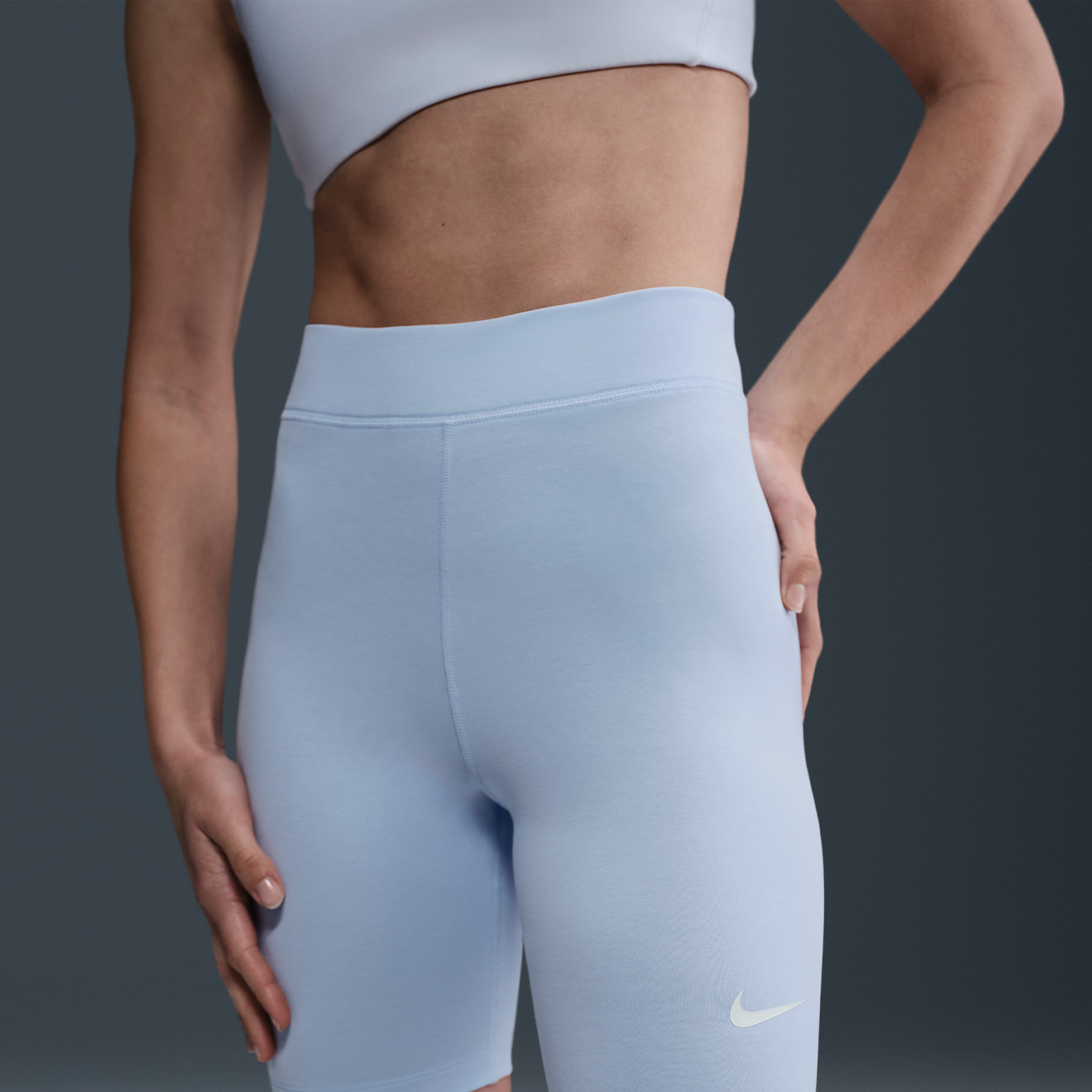 Cycliste taille haute Nike Sportswear Classic 20 cm pour femme - Bleu