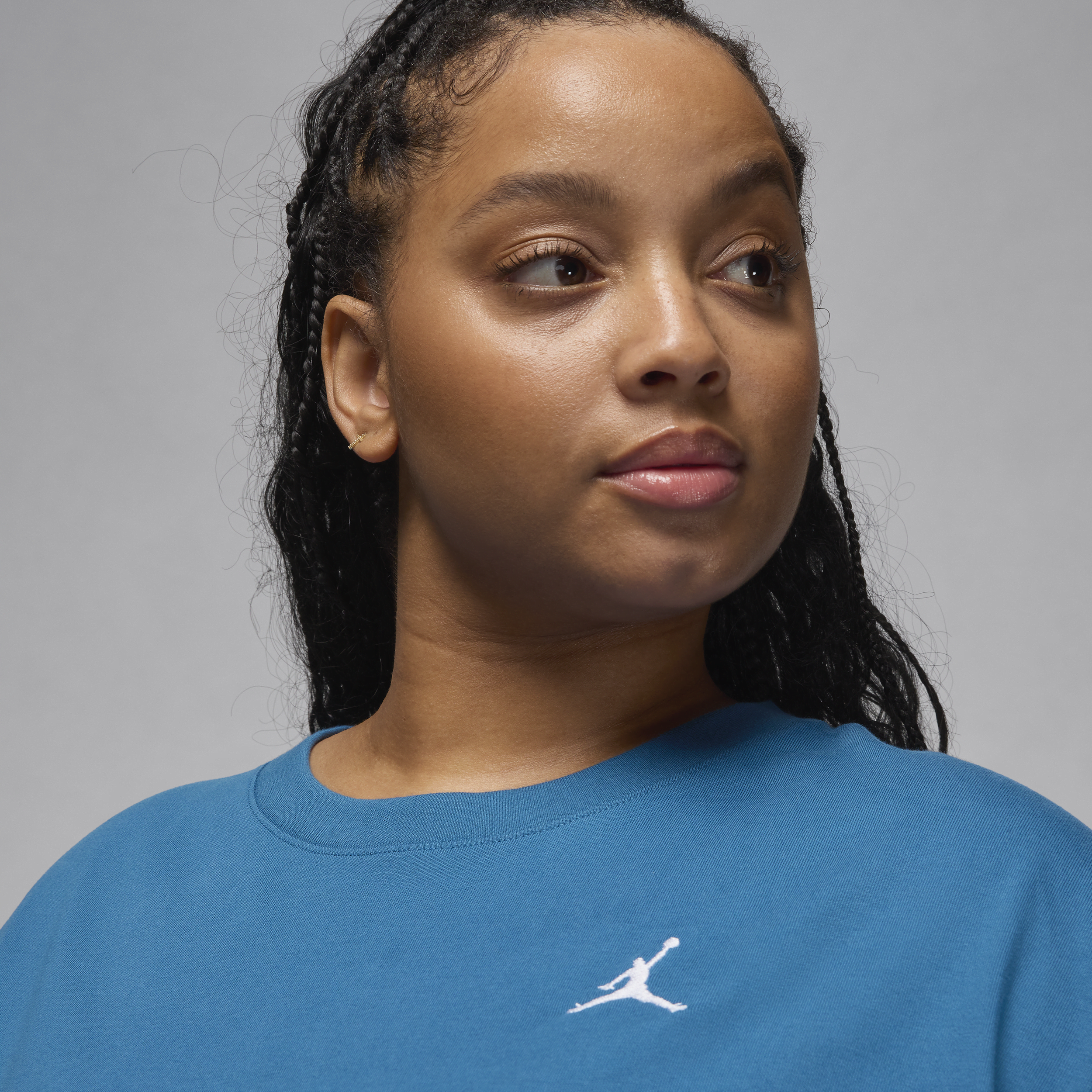 Jordan Essentials Girlfriend T-shirt voor dames (Plus Size) Blauw