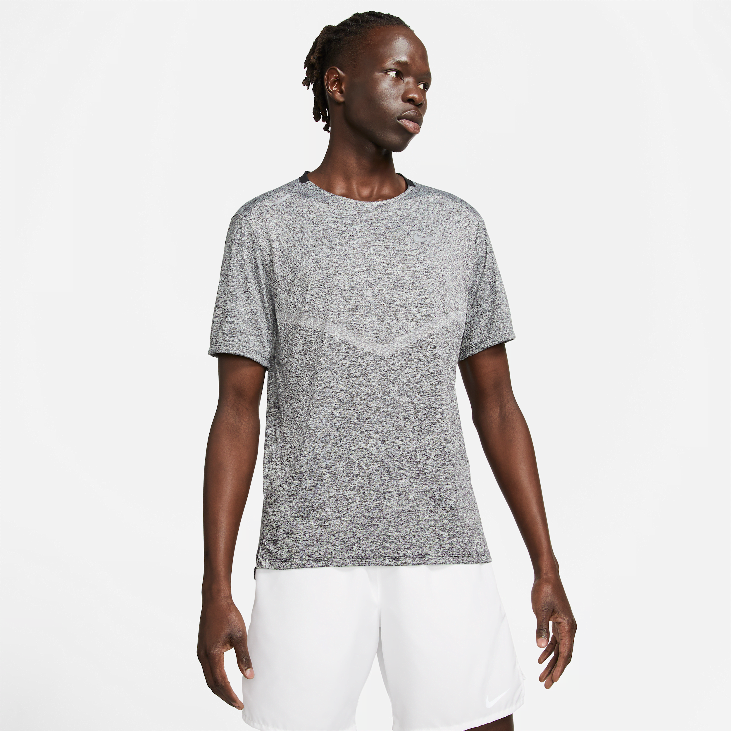 Nike Rise 365 Dri-FIT hardlooptop met korte mouwen voor heren - Zwart