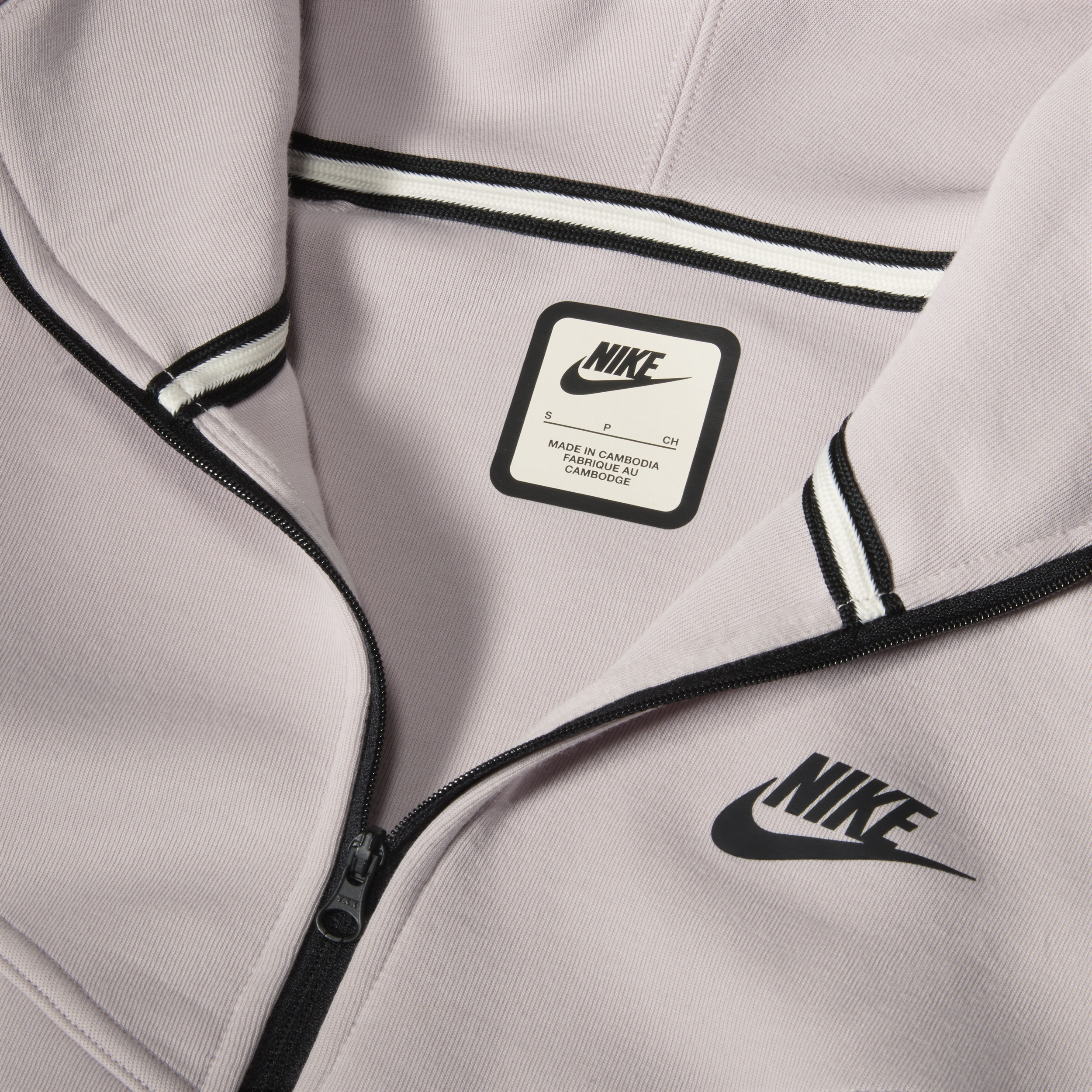 Nike Sportswear Tech Fleece Windrunner Hoodie met rits voor dames Paars