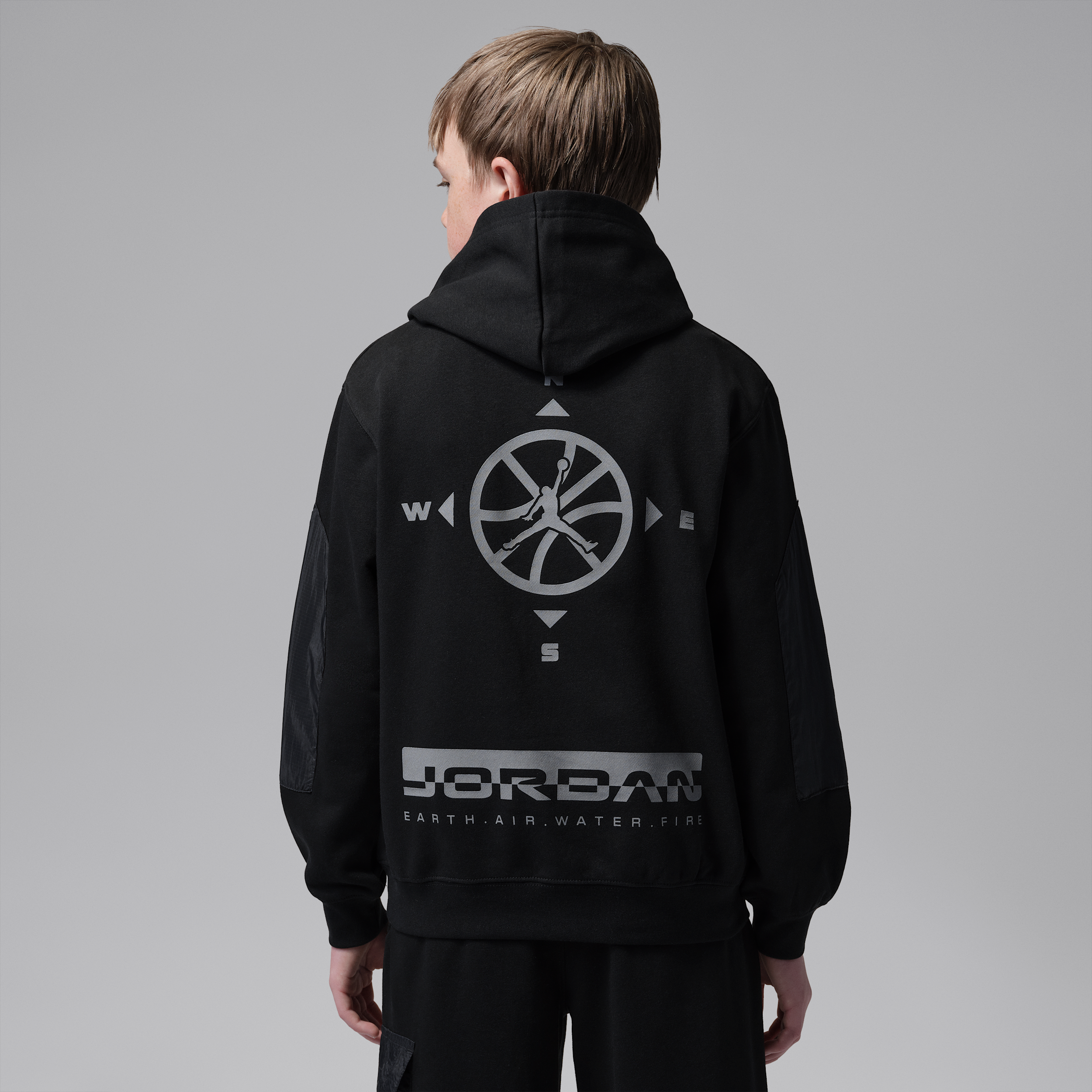 Thumbnail - Jordan Hike Mike Hoodie aus French Terry (ältere Kinder) - Schwarz