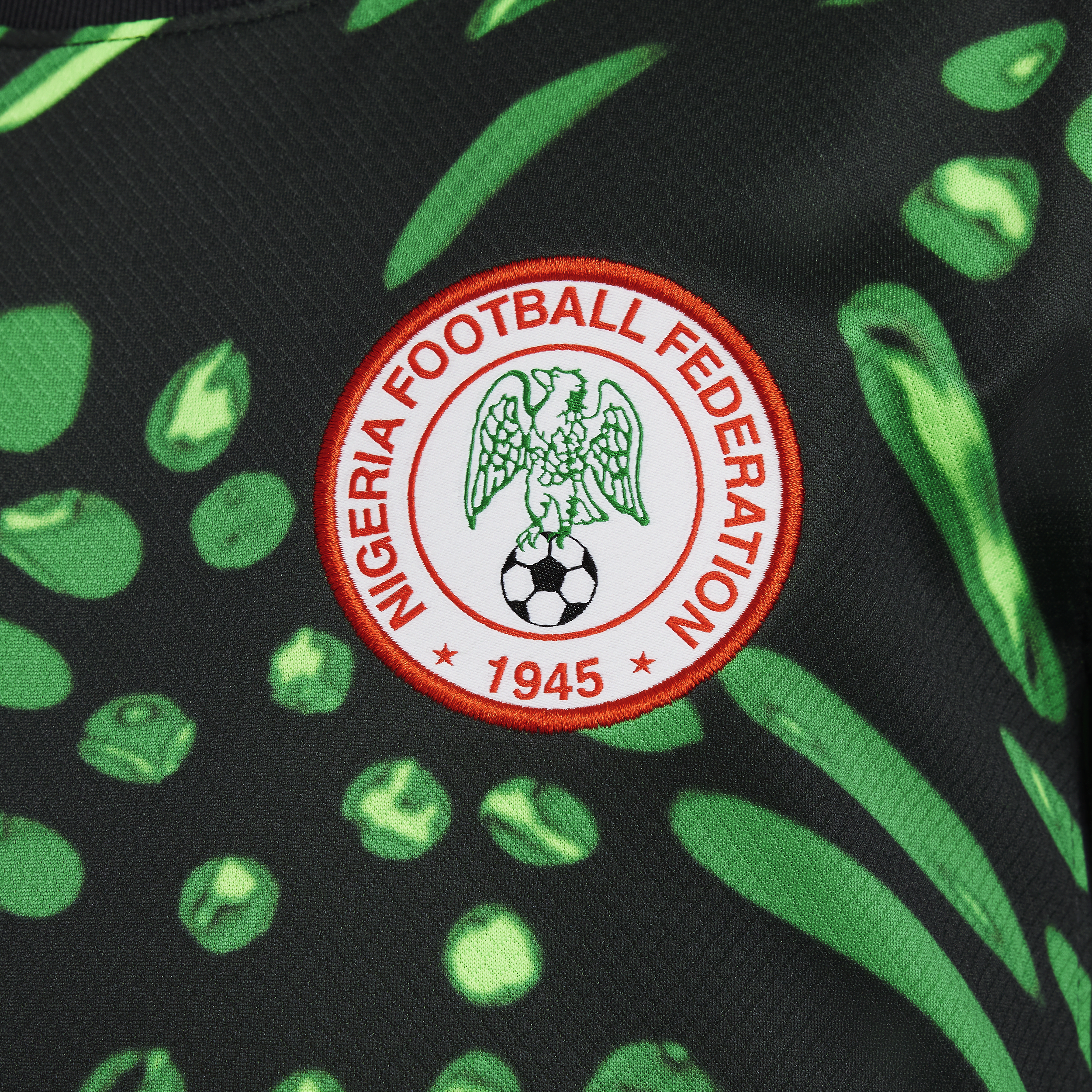 Nike Nigeria 2024 Stadium Uit Dri-FIT replica voetbalshirt voor kids Zwart