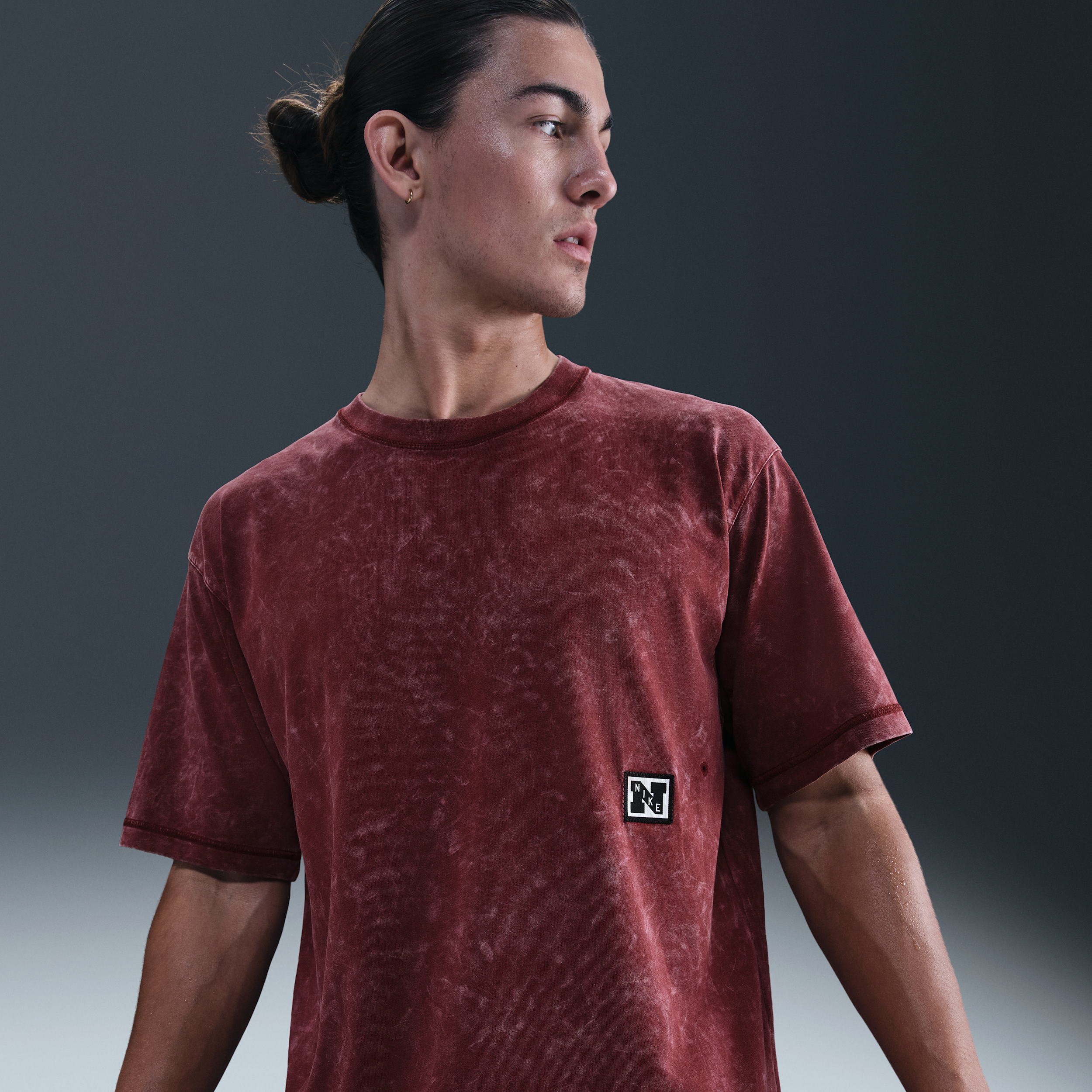 Thumbnail - Nike Gym Heritage Dri-FIT Kurzarm-Trainingsoberteil (Herren) - Rot