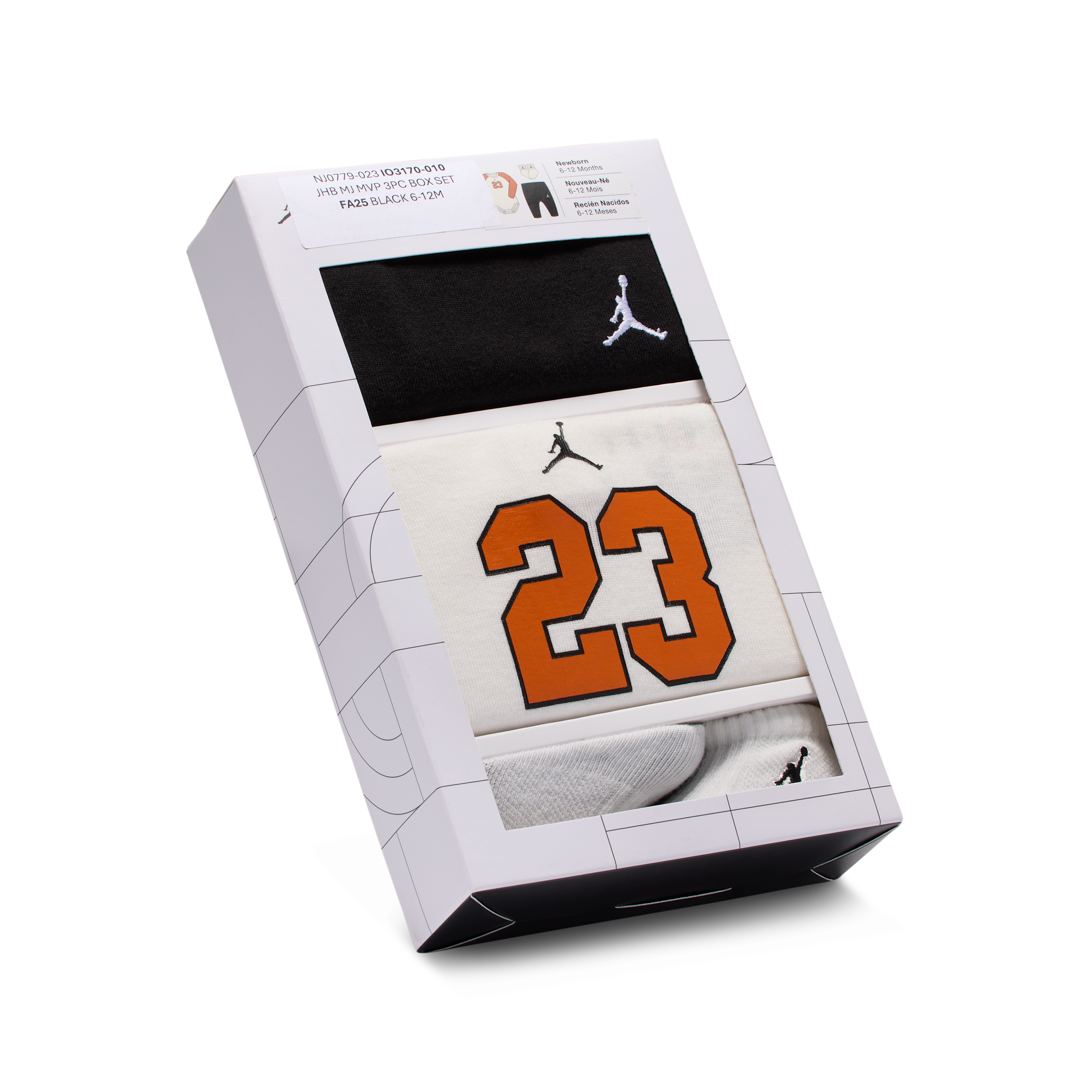 Thumbnail - Jordan MVP 3-teiliges Box-Set (Babys, 0–9 M) - Schwarz