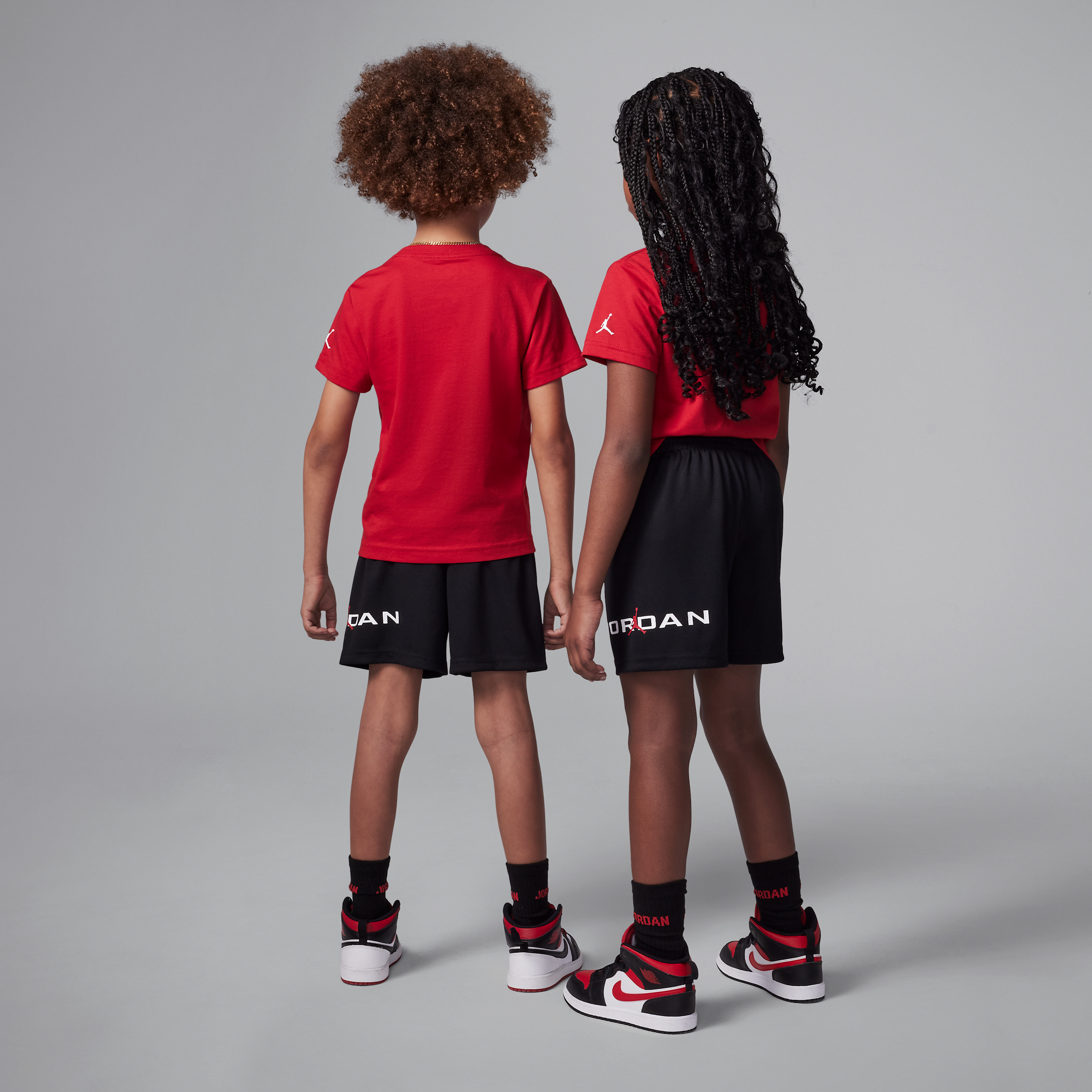 Thumbnail - Jordan Baseline 2-teiliges Mesh-Shorts-Set (jüngere Kinder) - Schwarz