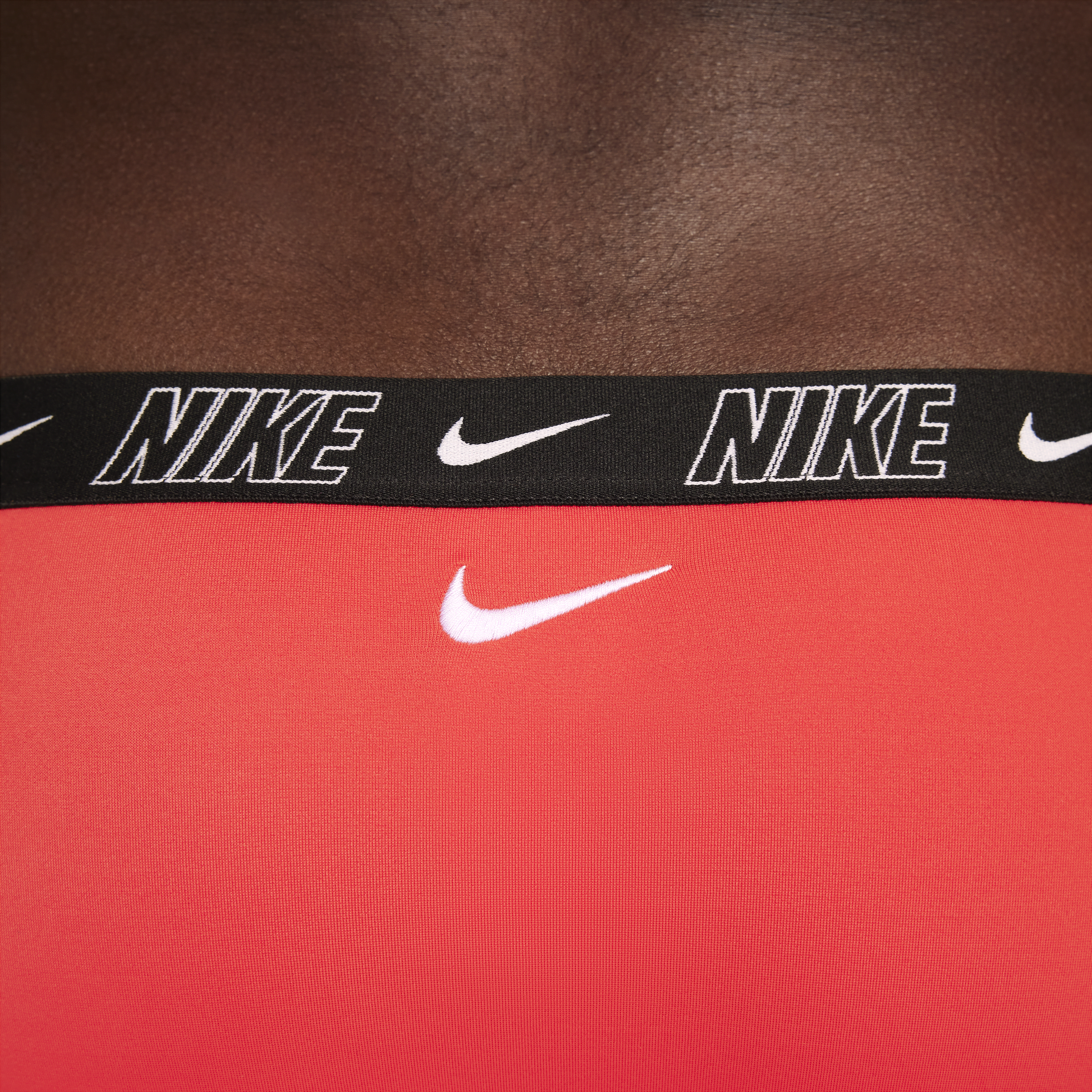 Nike Swim midkiniset met gekruiste bandjes voor meisjes Rood