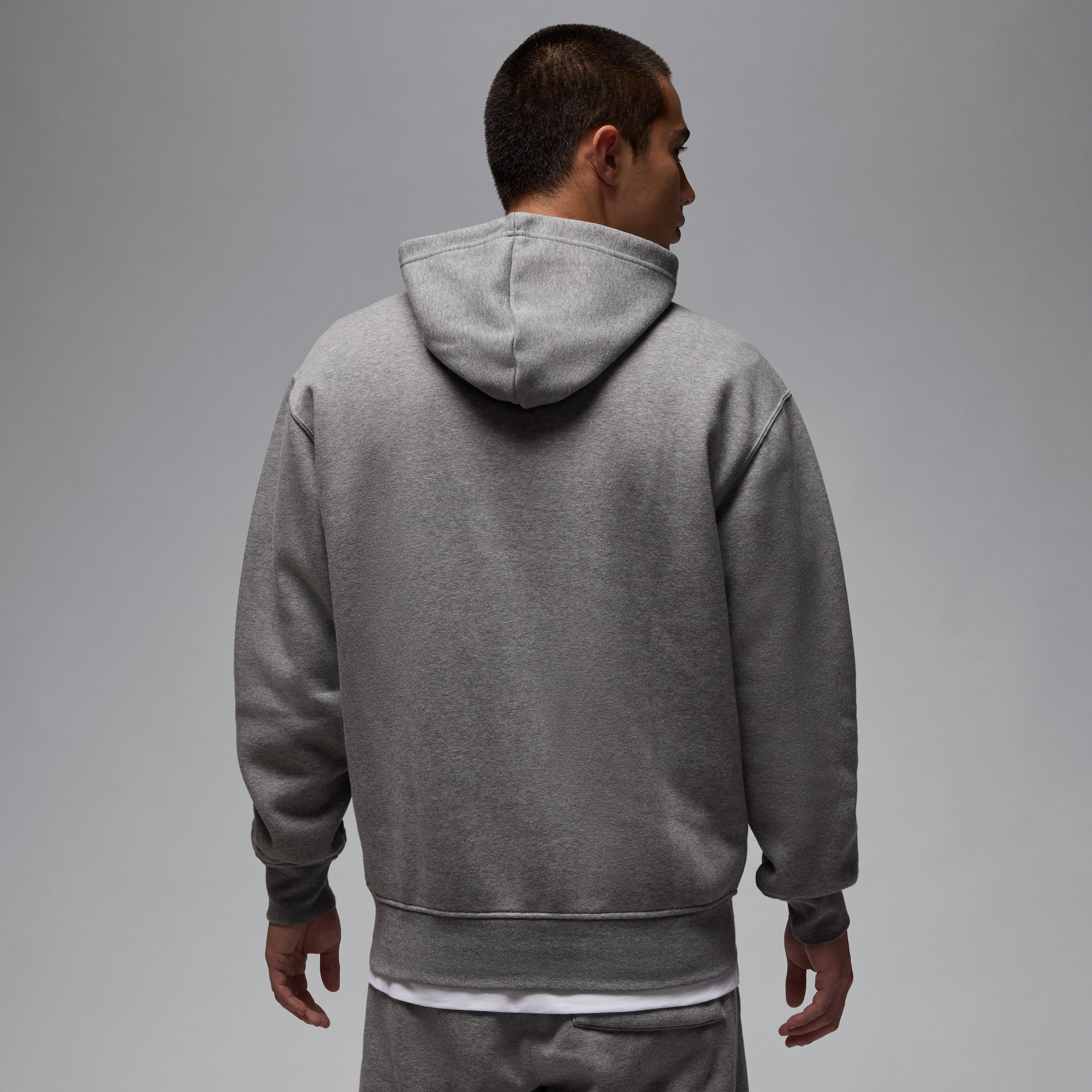 Sweat à capuche en tissu Fleece Jordan Essentials pour Homme - Gris