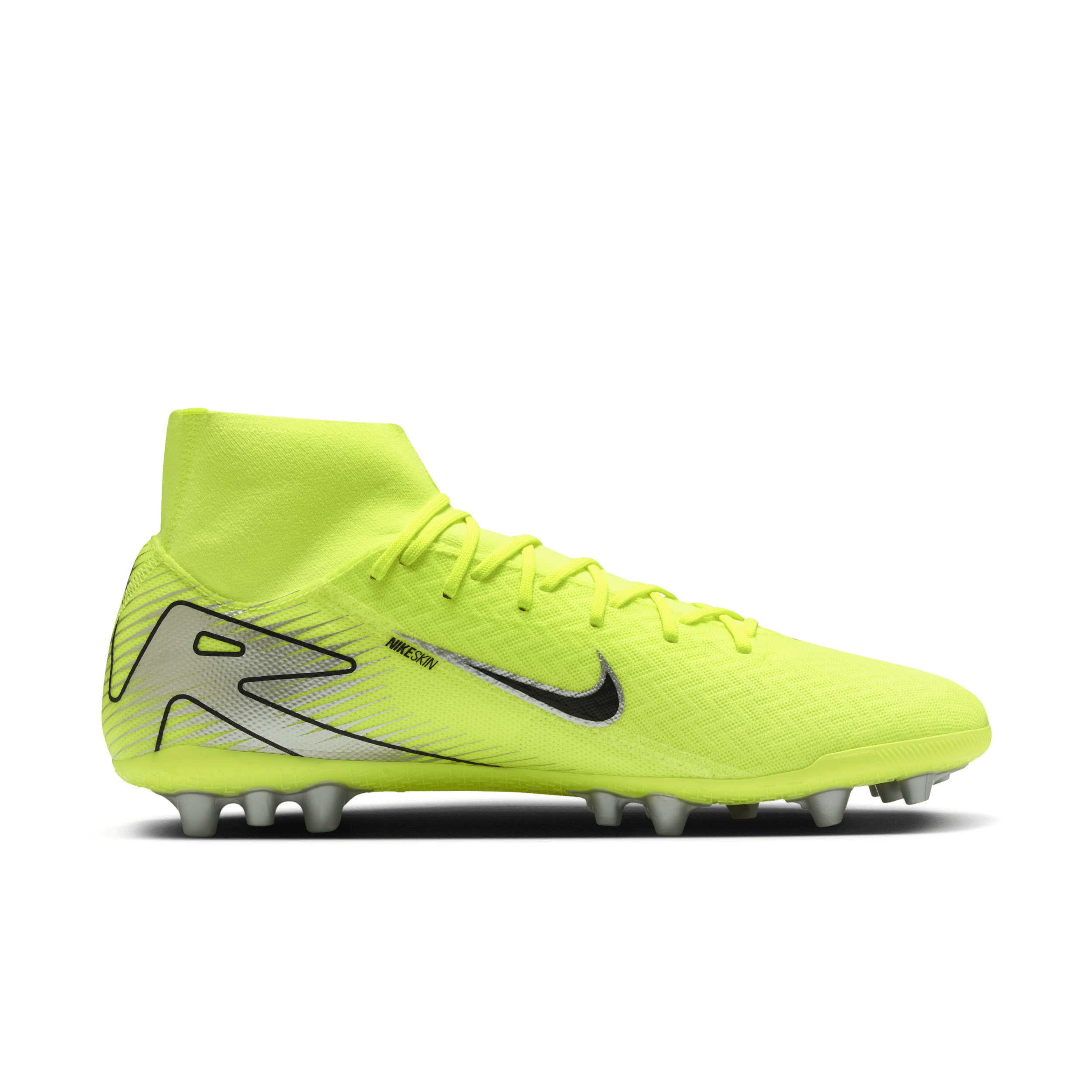 Chaussure de foot montante à crampons AG Nike Mercurial Superfly 10 Academy - Jaune