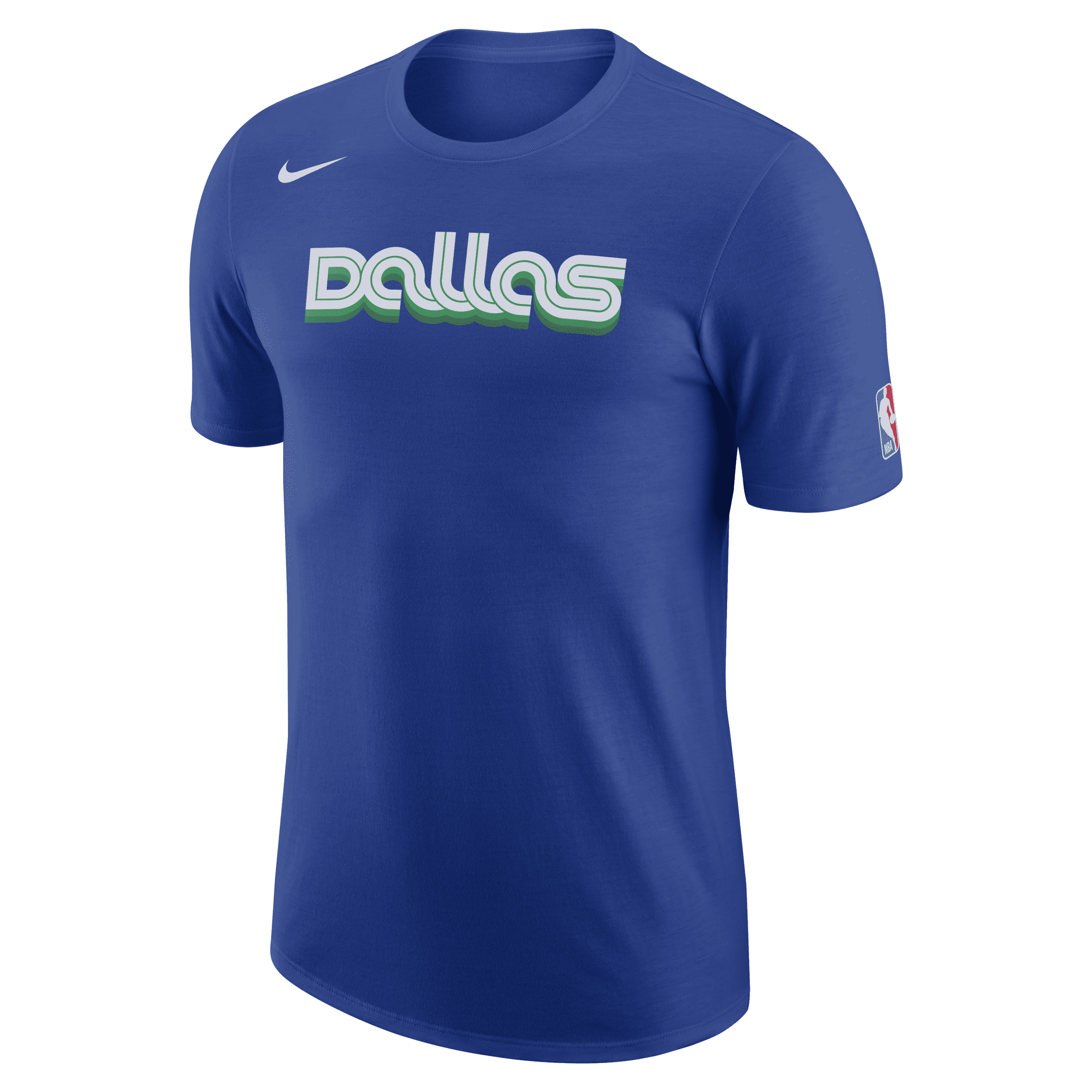 Męski T-shirt z logo Nike NBA Dallas Mavericks City Edition - Niebieski