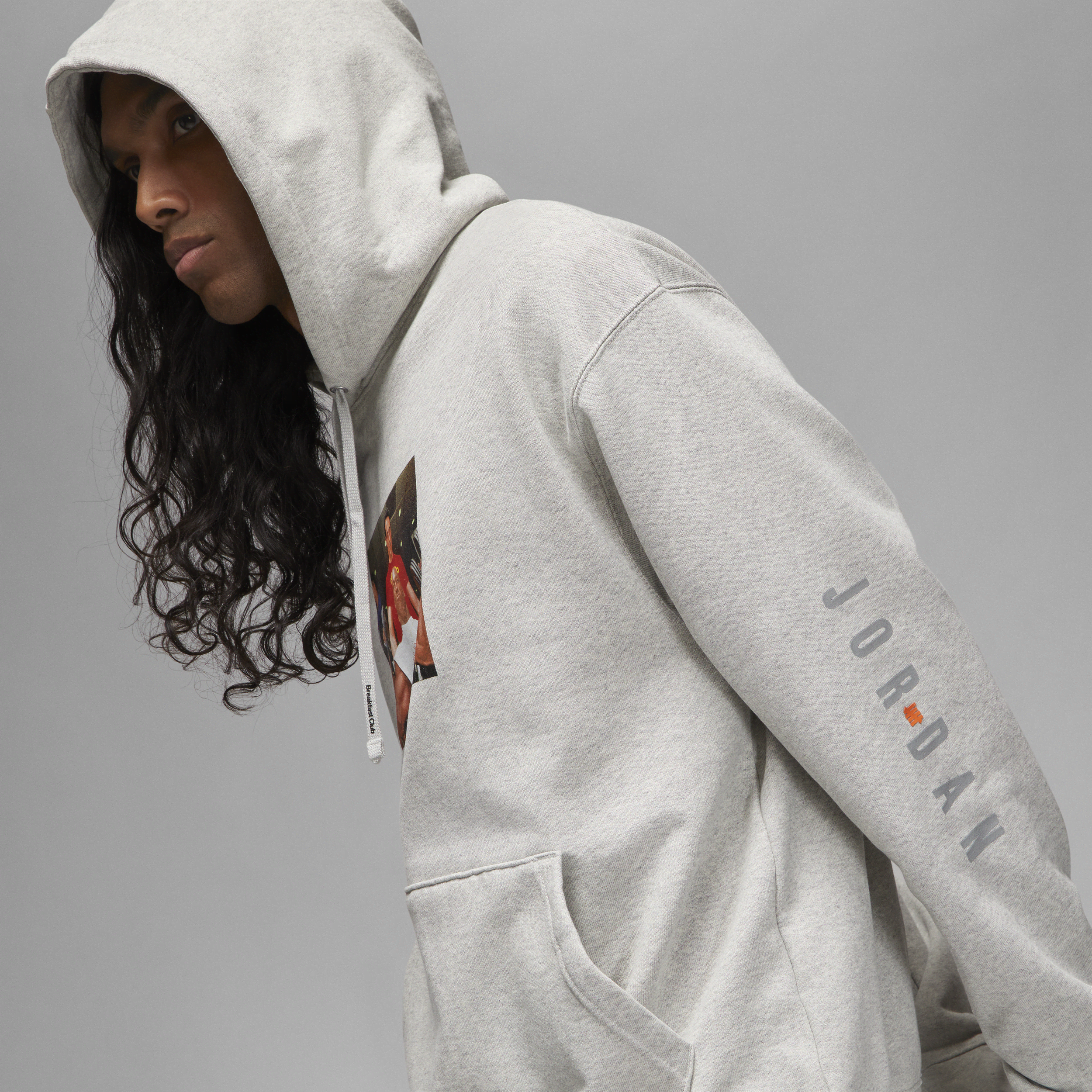 Sweat à capuche Jordan x UNDEFEATED pour homme - Gris