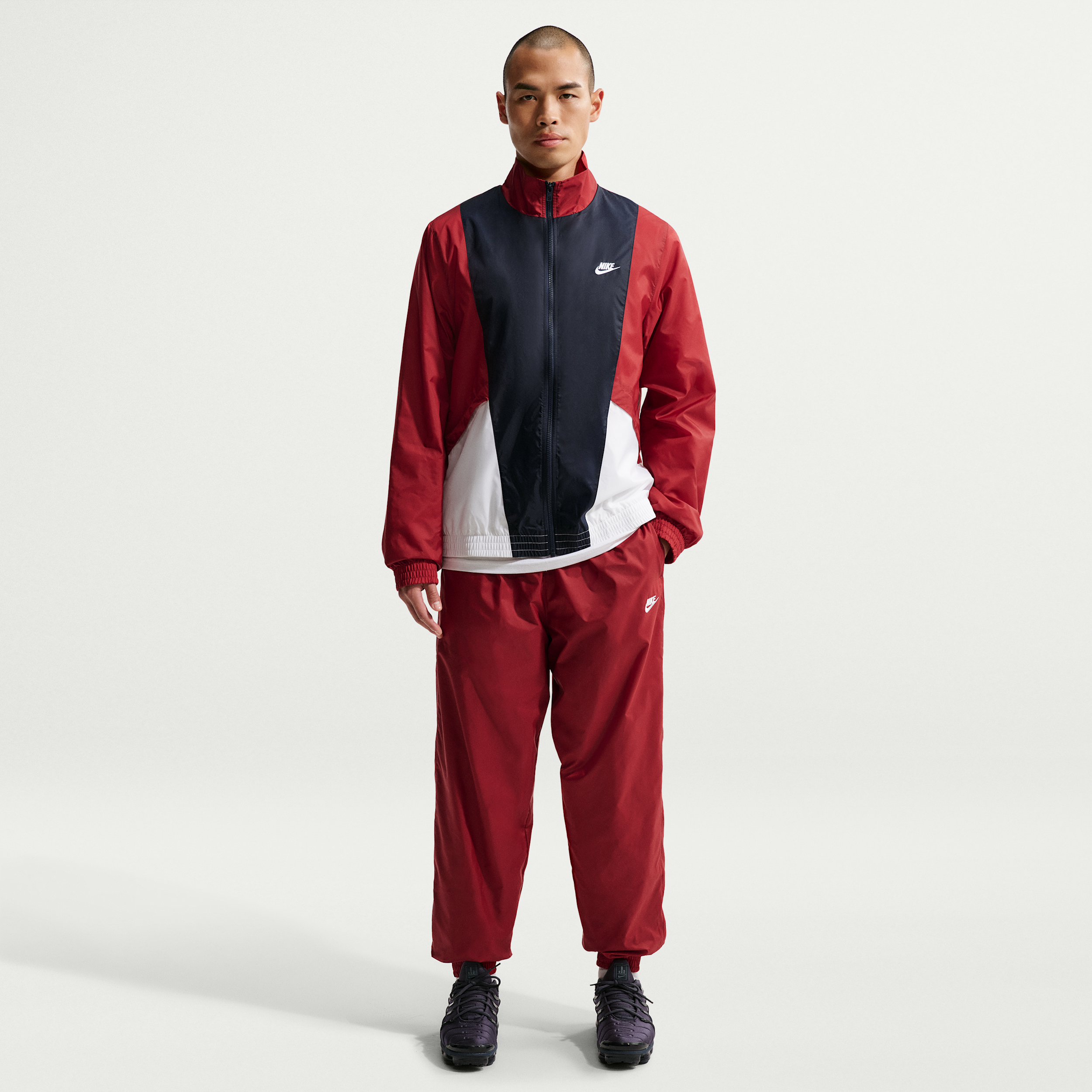Thumbnail - Nike Club Web-Tracksuit (Herren) - Rot
