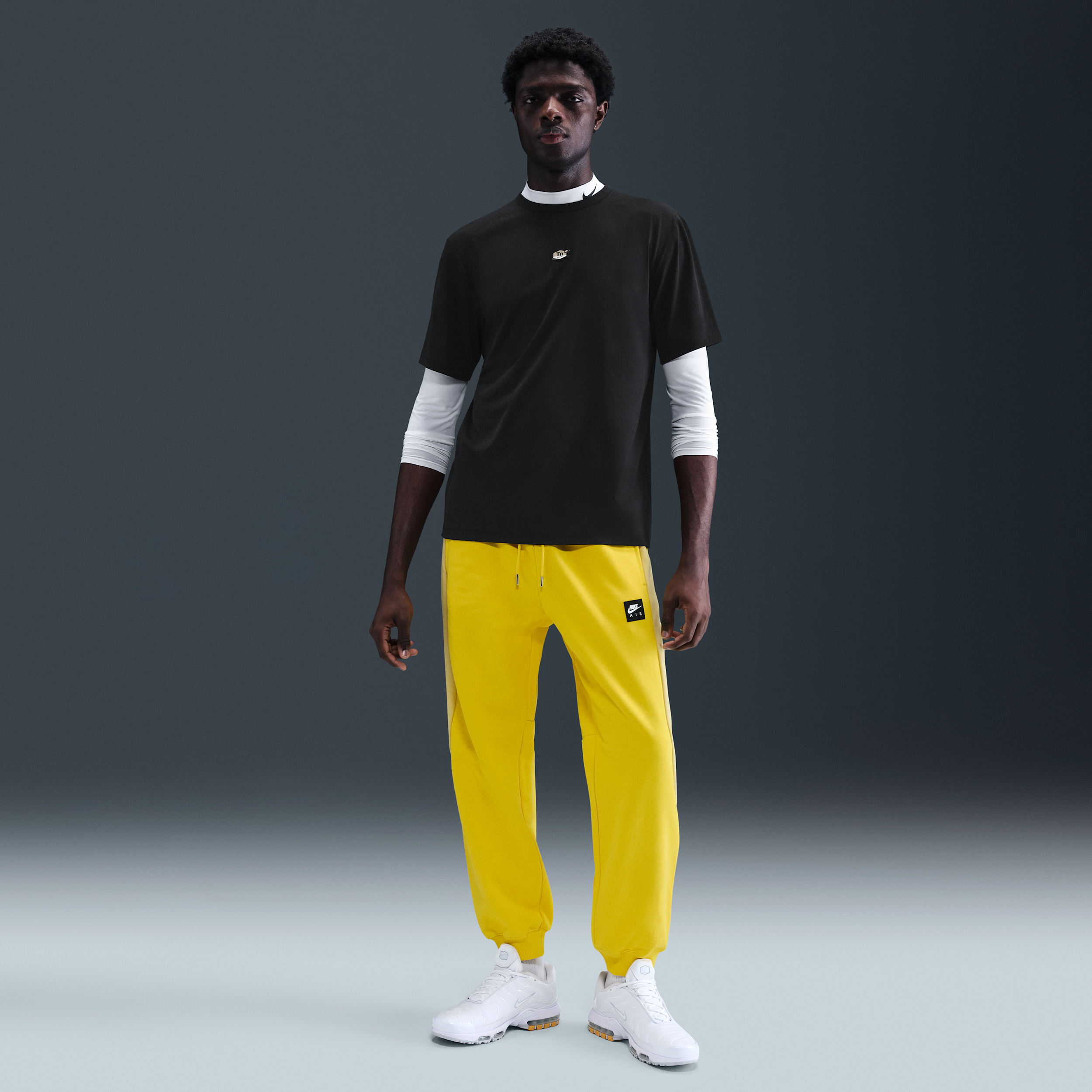 Nike Air Men's Fleece Joggers - Yellow - Fleece