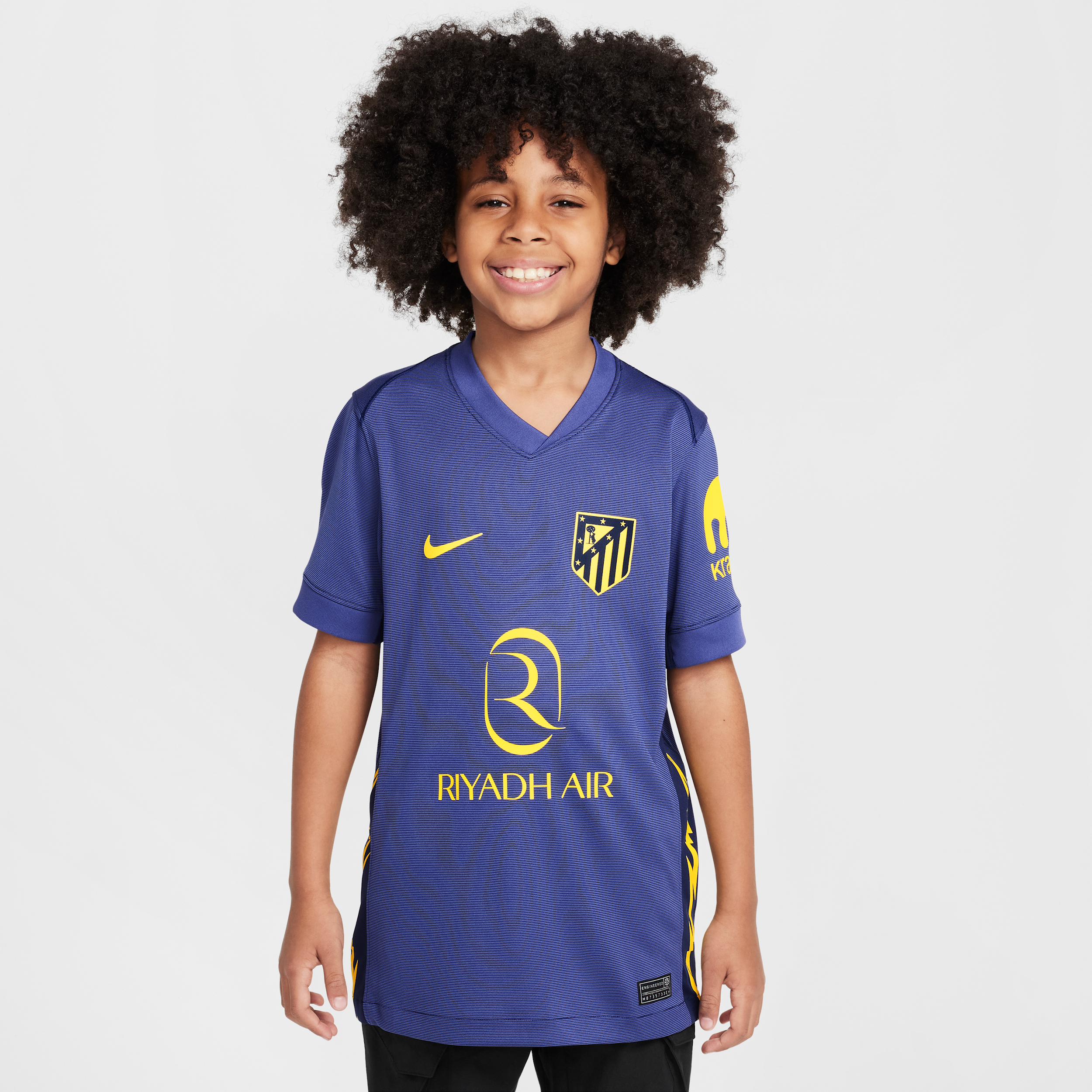 Atlético Madrid 2025/26 Stadium Away Older Kids Nike Dri-FIT Football Replica Shirt - Blue - Polyester