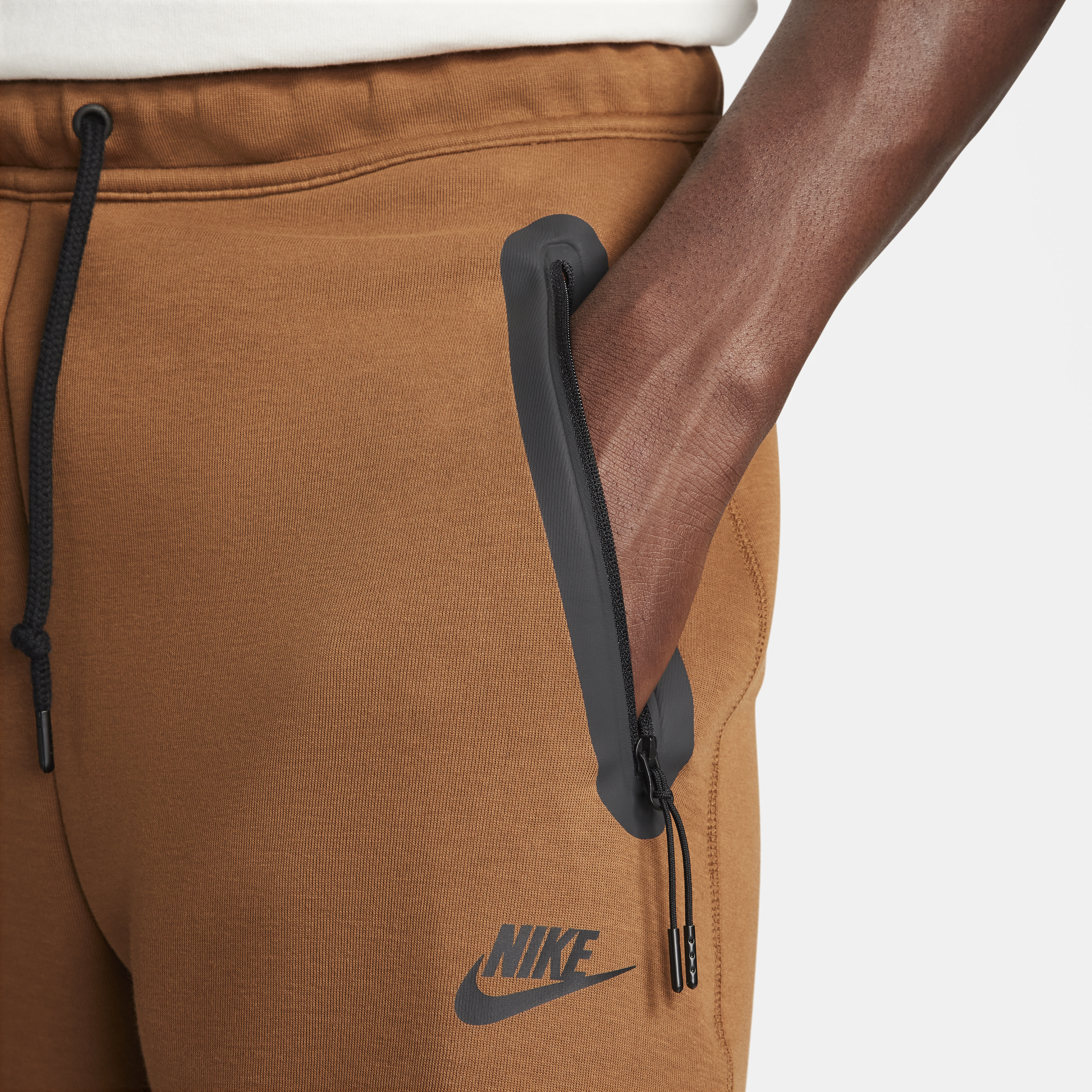 Nike Sportswear Tech Fleece joggingbroek met open zoom voor heren Bruin