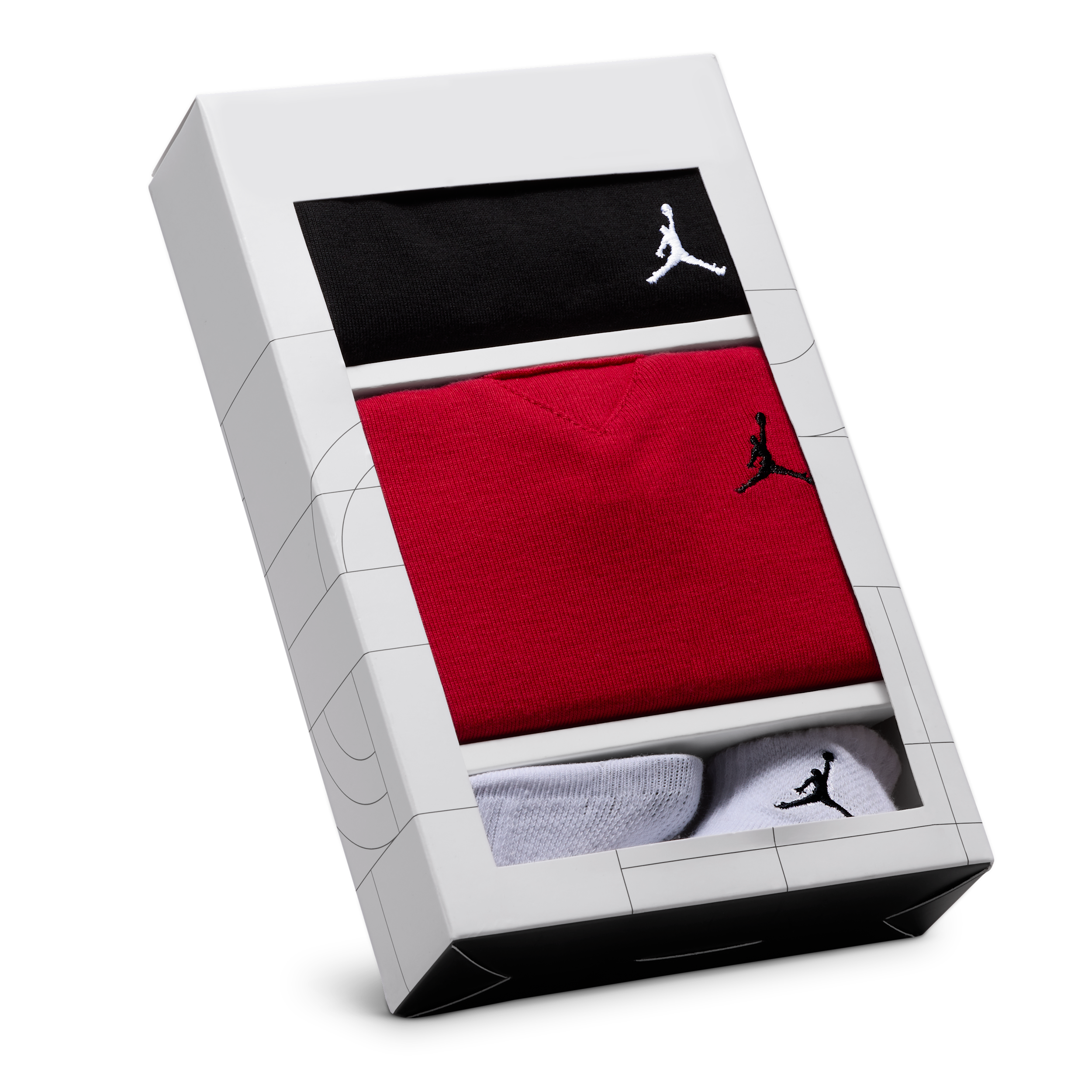 Thumbnail - Jordan Baby Essentials Longsleeve-Bodysuit Boxed Set - Rot