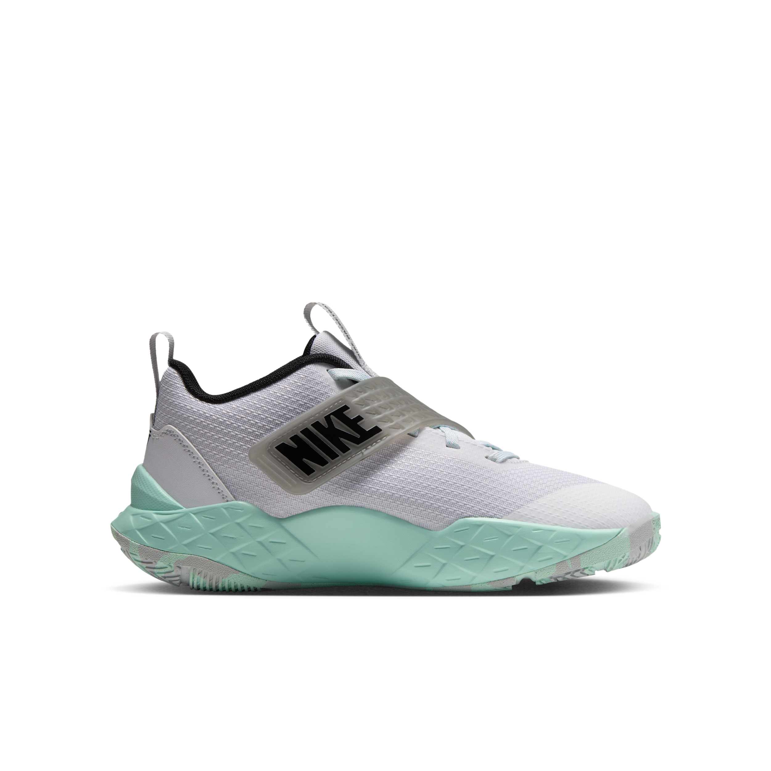 Chaussure de basket Nike Team Hustle D 12 pour ado - Blanc - HF6279-108