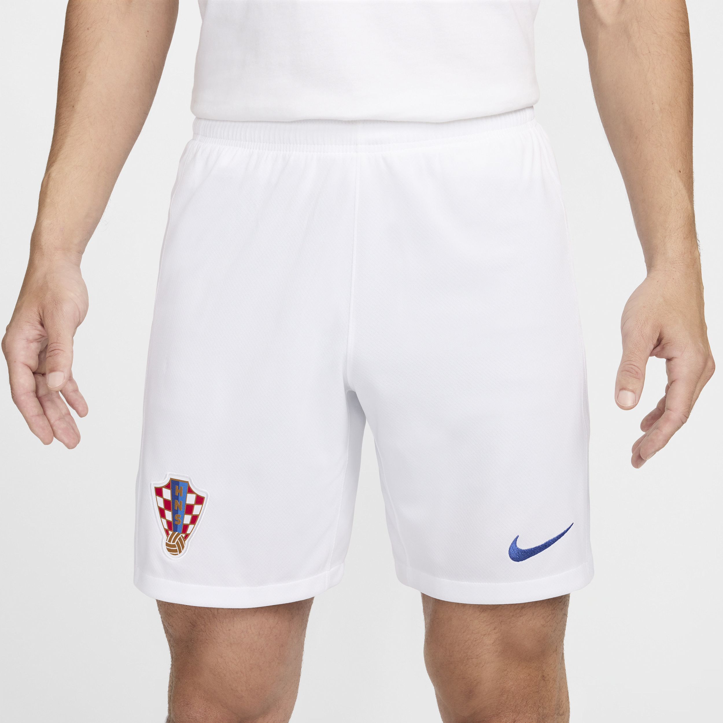 Nike Kroatië 2024 25 Stadium Thuis Uit Dri-FIT replica voetbalshorts voor heren Wit