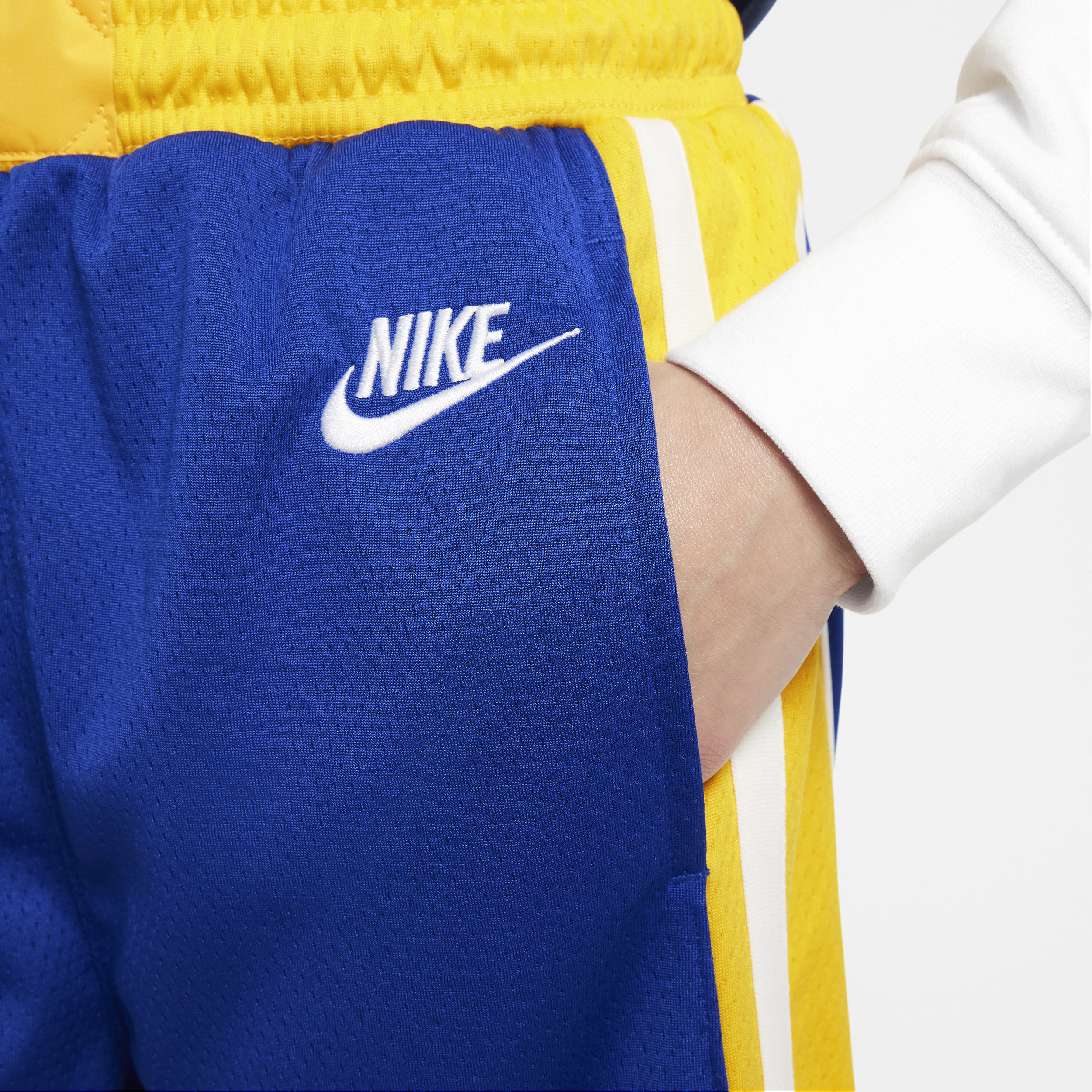 Nike Golden State Warriors Swingman NBA-shorts met Dri-FIT voor kids Blauw