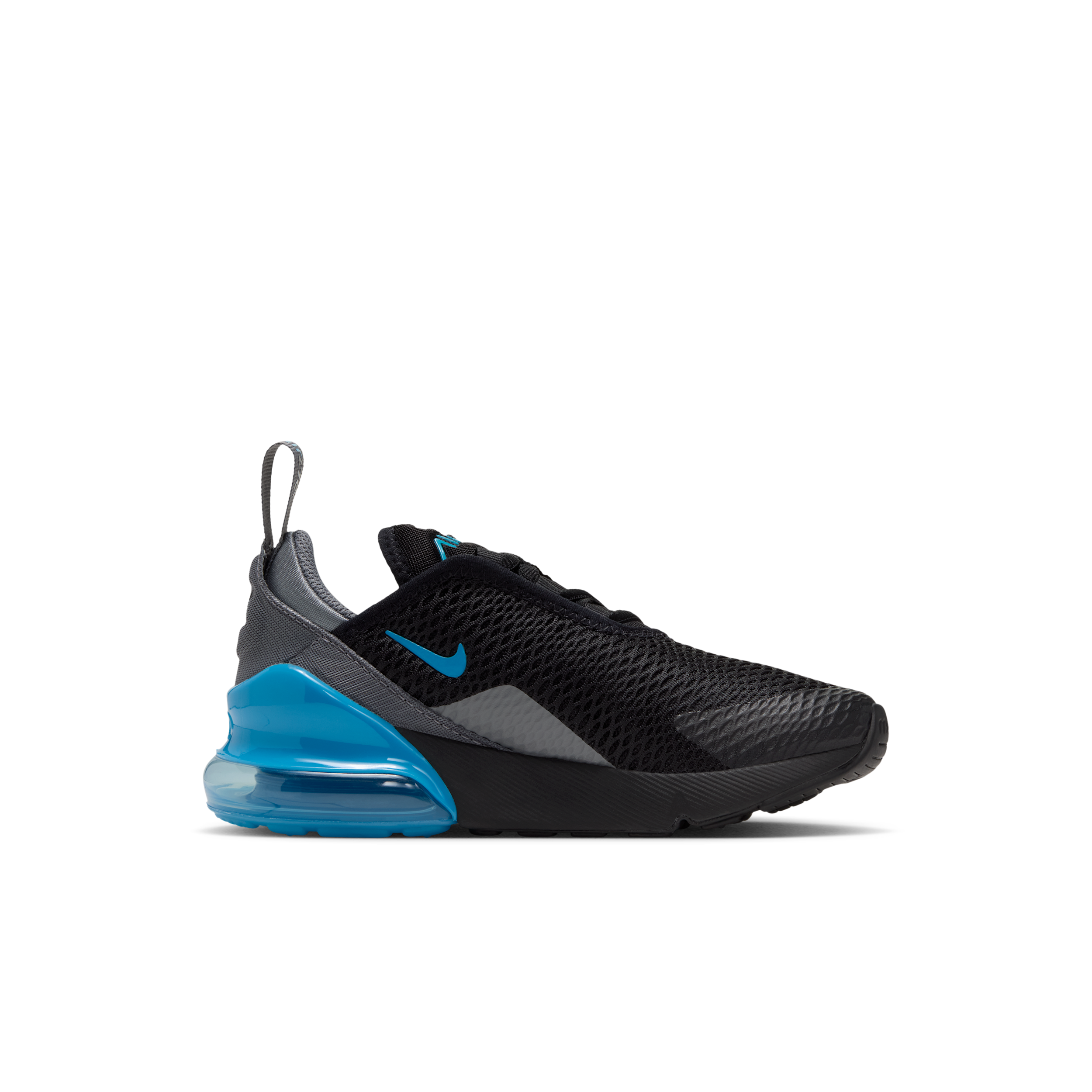 Nike Air Max 270 PS 'Black Smoke Grey Light Current Blue' | Kid's Size 3 - AO2372-054