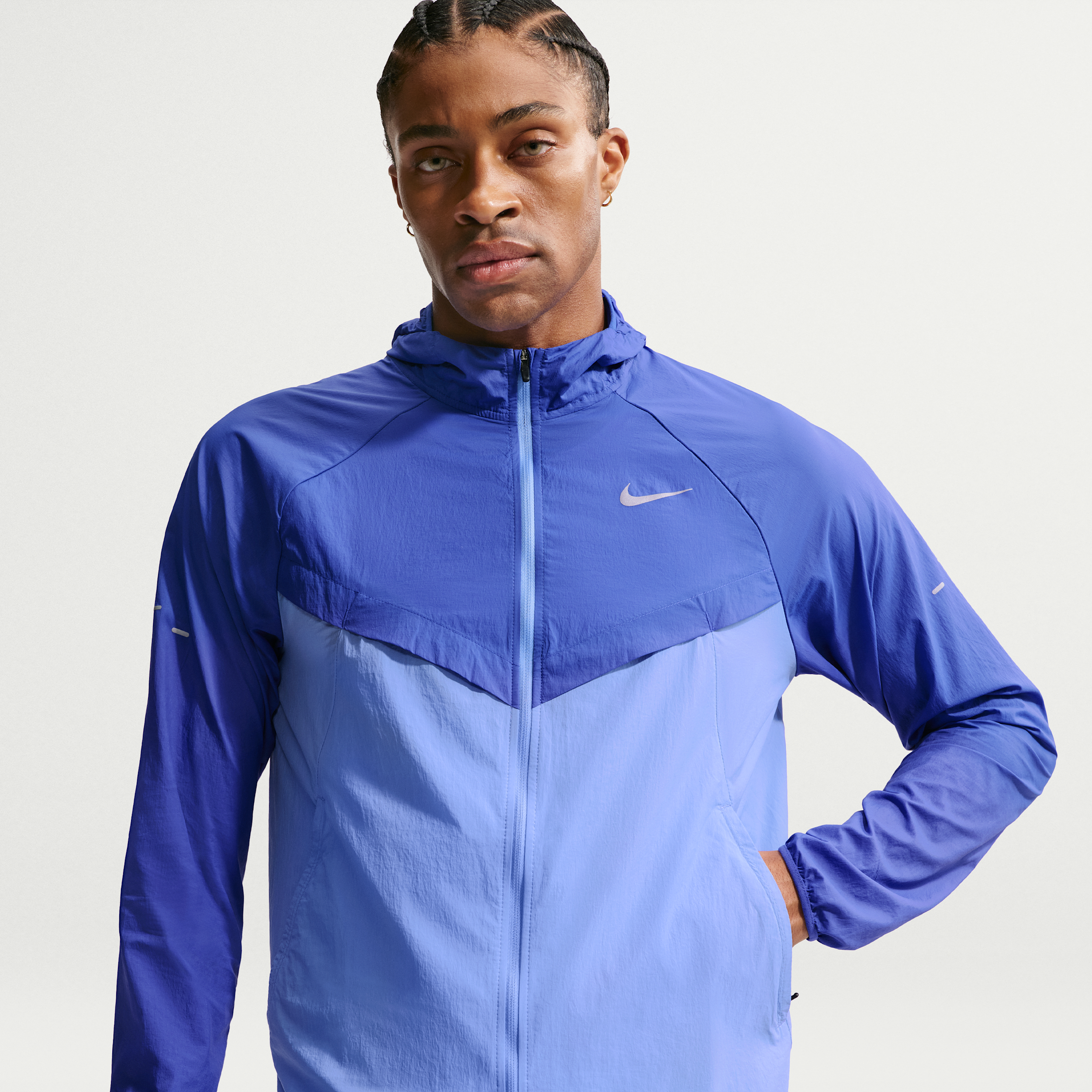 Nike Stride Repel UV-løbejakke til mænd - blå