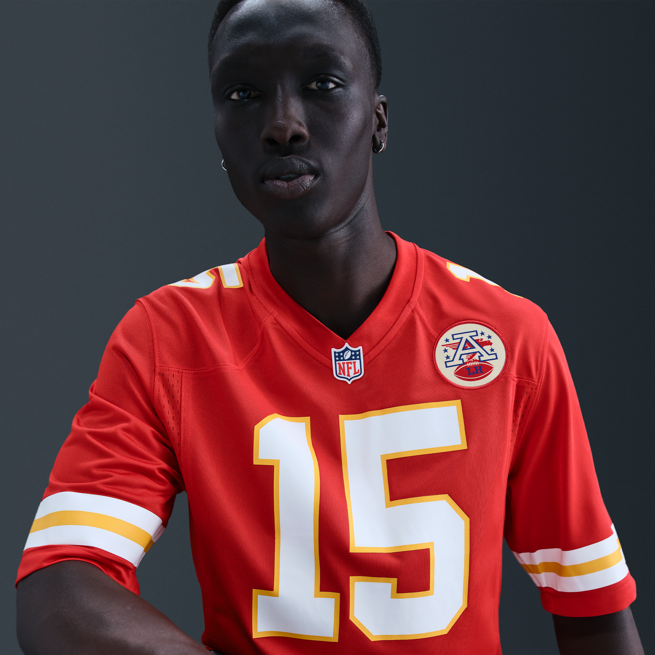 Thumbnail - NFL Kansas City Chiefs (Patrick Mahomes) American-Football-Spieltrikot für Herren - Rot