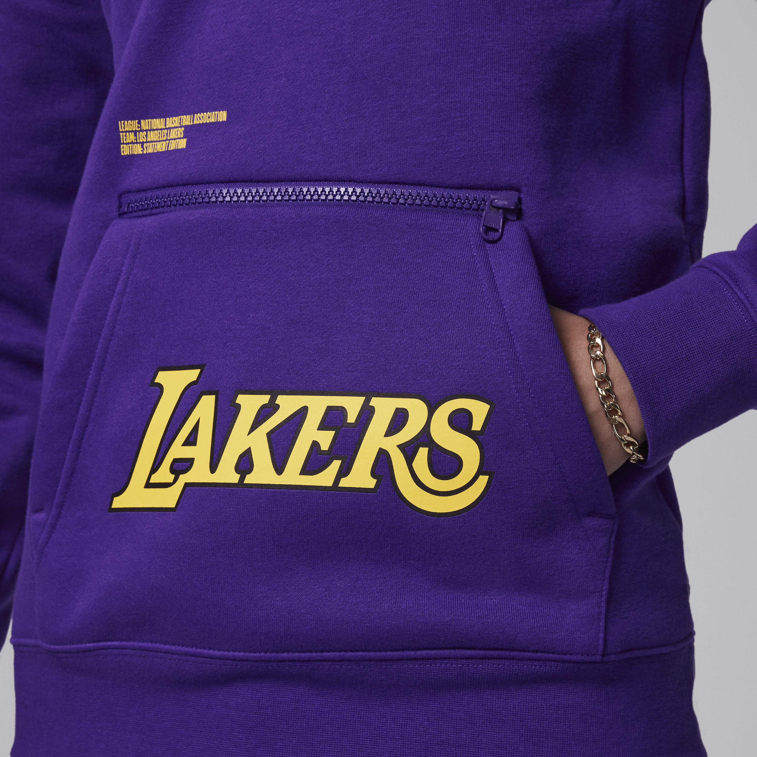 Jordan Los Angeles Lakers Courtside Statement Edition NBA-hoodie van fleece voor kids Paars
