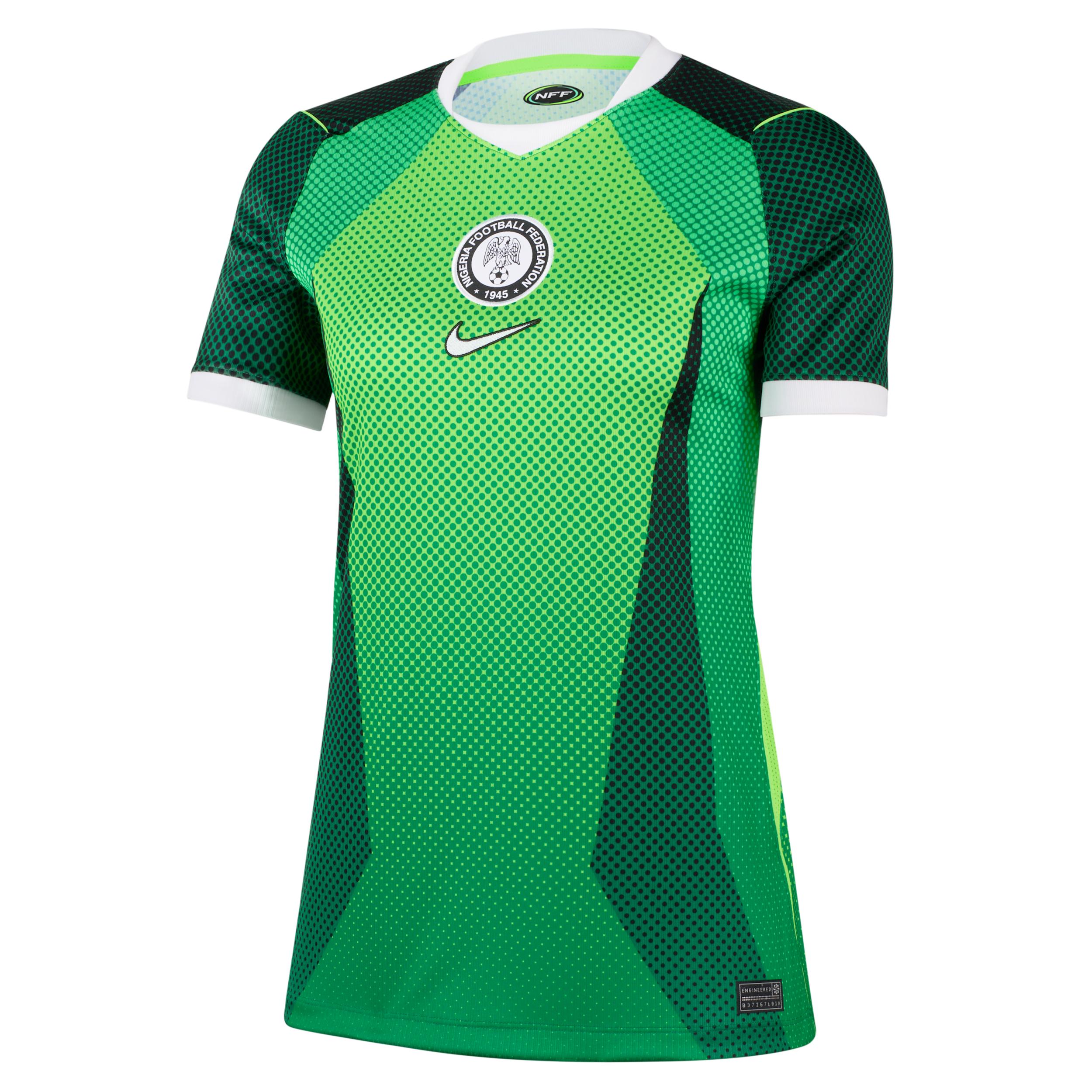 Nigeria 2026 Stadium Home Nike kortærmet Dri-FIT-fodboldtrøje til kvinder - grøn