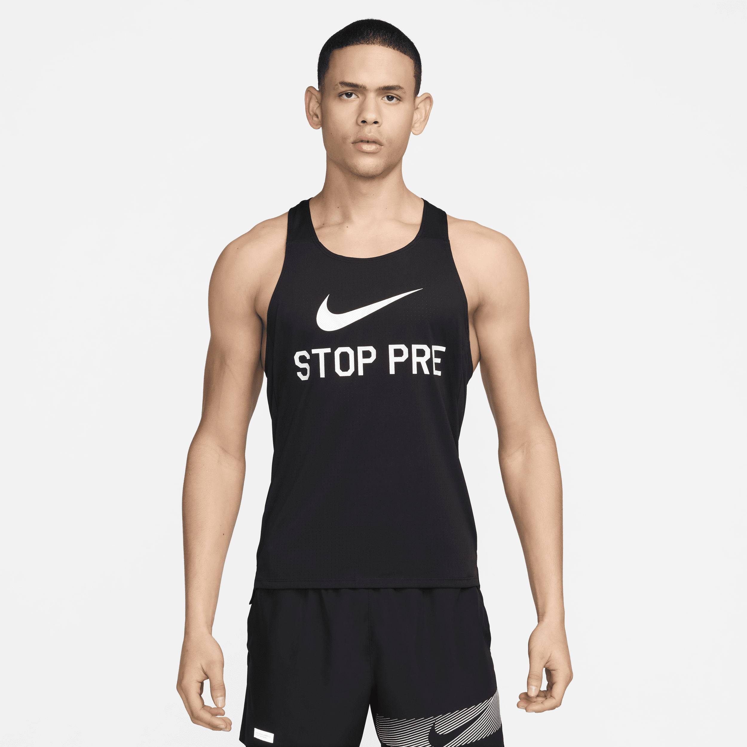 Nike Fast Run Energy hardloopsinglet voor heren - Zwart