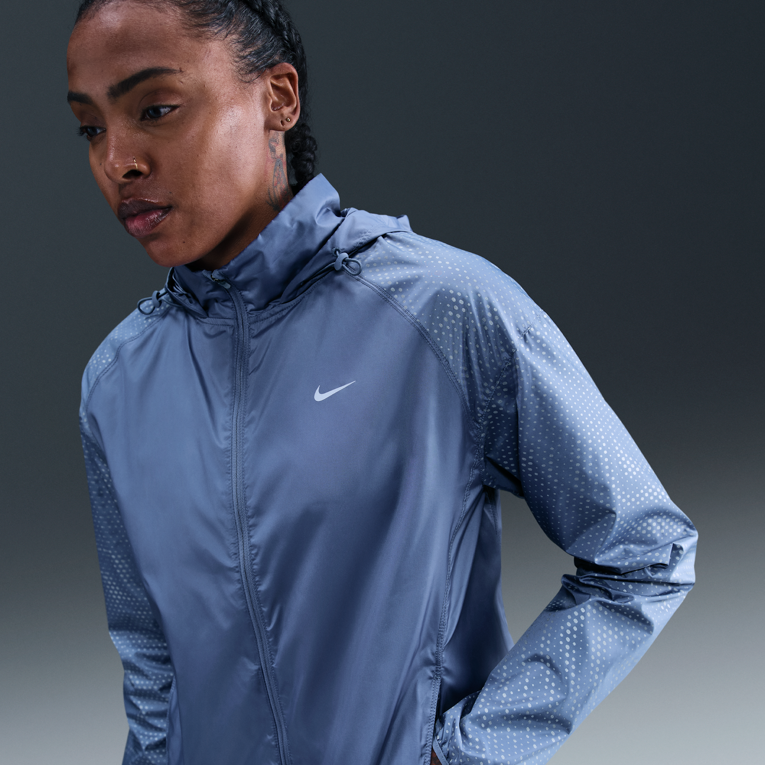 Thumbnail - Nike Tempo Flash Repel-Laufjacke (Damen) - Blau