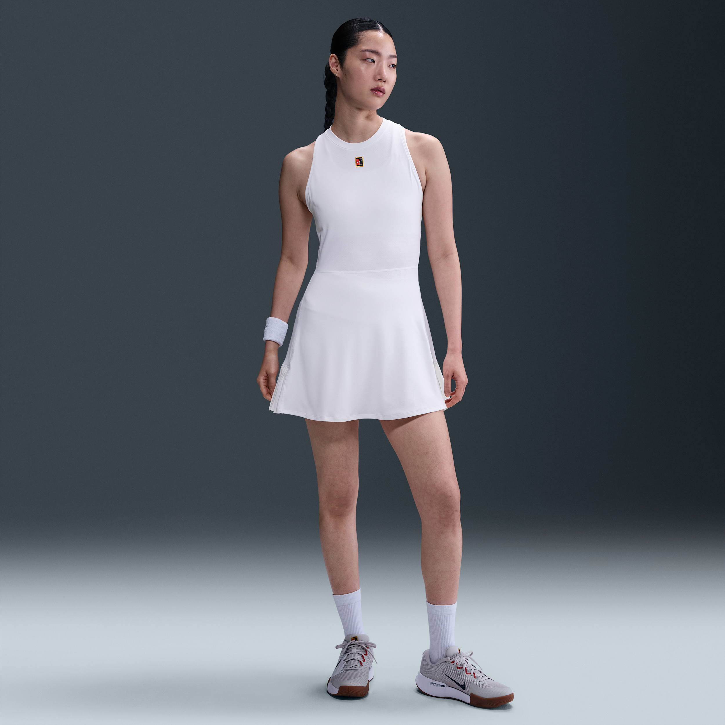 Thumbnail - NikeCourt Slam Dri-FIT Tenniskleid (Damen) - Weiß