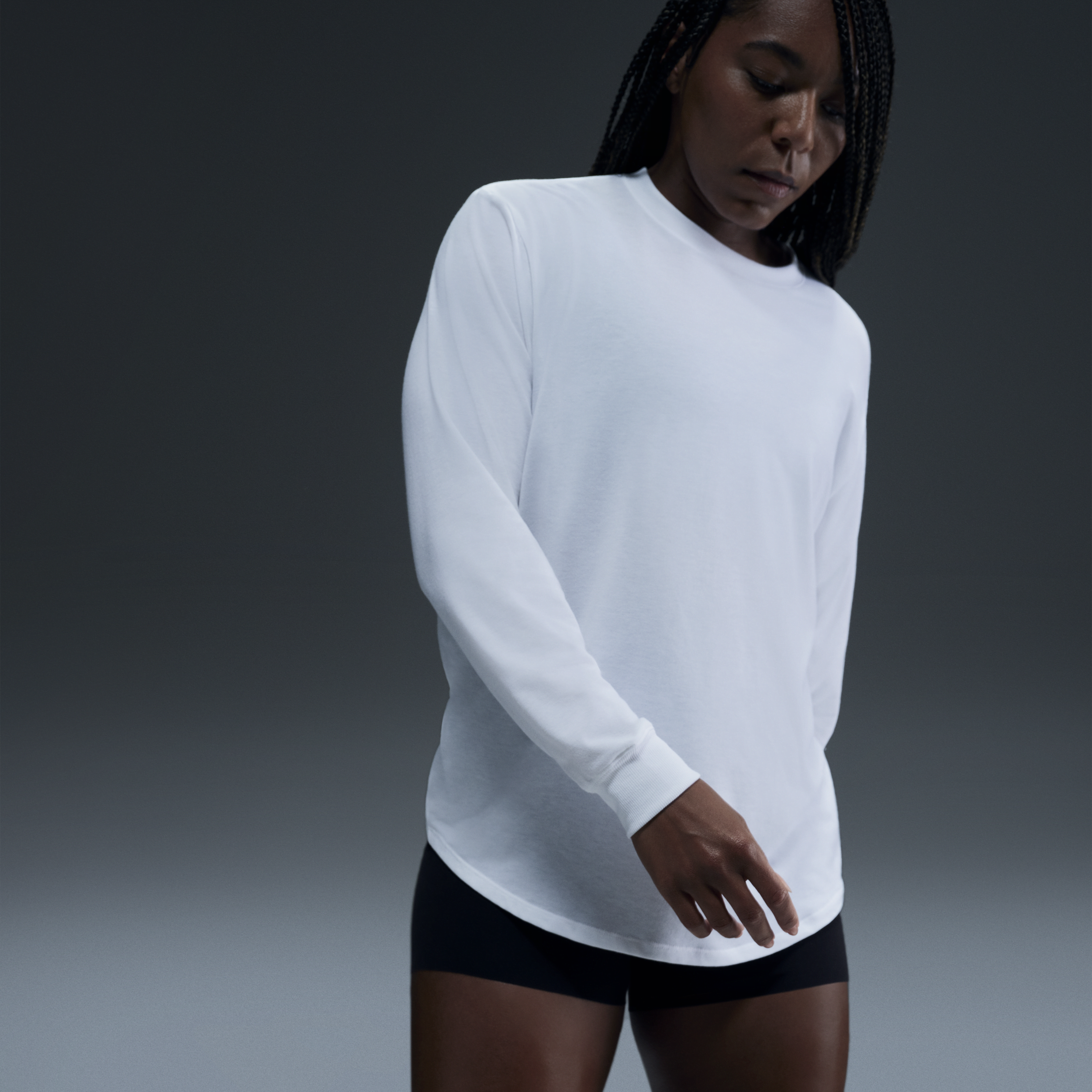 Thumbnail - Nike One Relaxed Dri-FIT-Longsleeve für Damen - Weiß