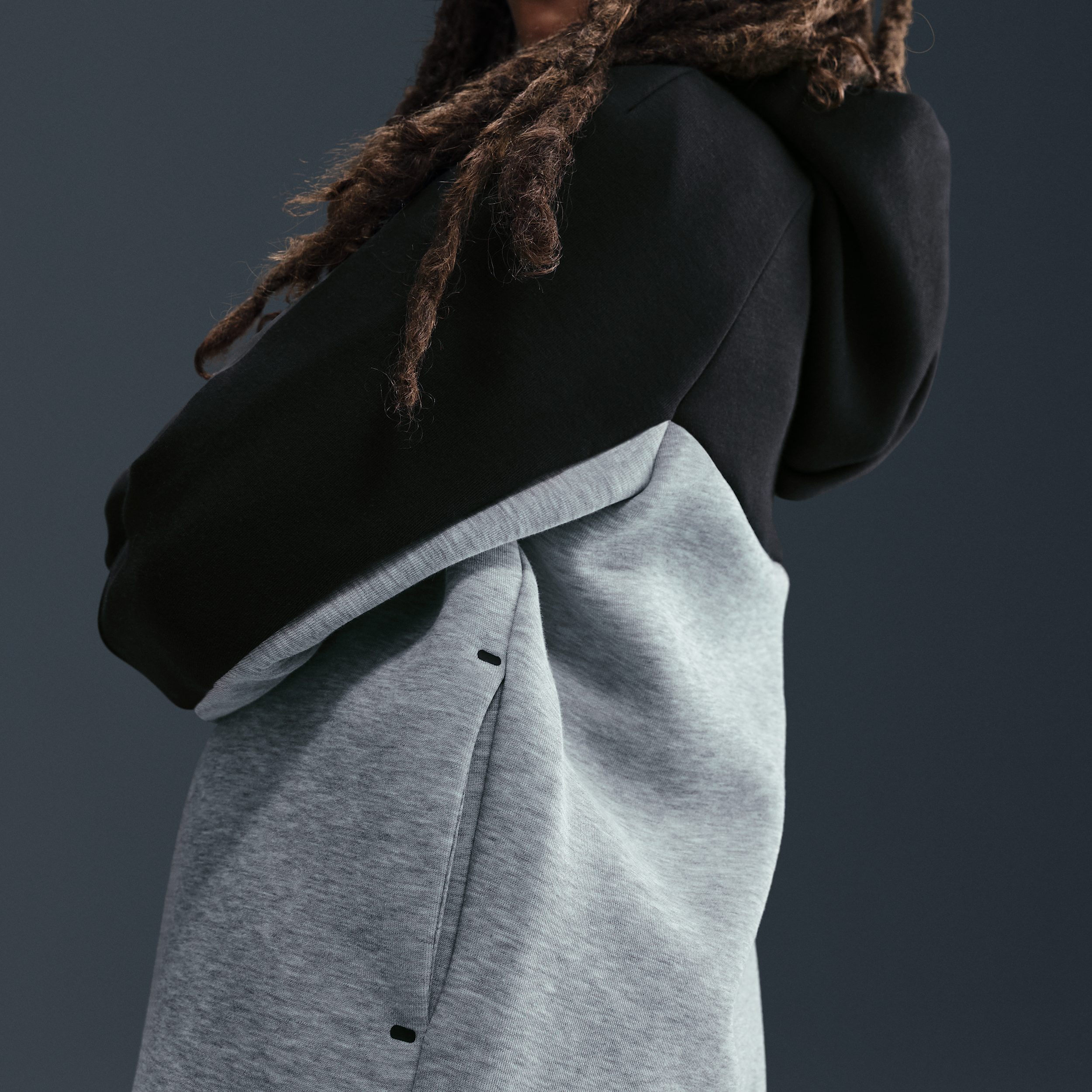 Thumbnail - Nike Sportswear Tech Fleece Hoodie mit durchgehendem Reißverschluss für (ältere Kinder, erweiterte Größe) - Grau